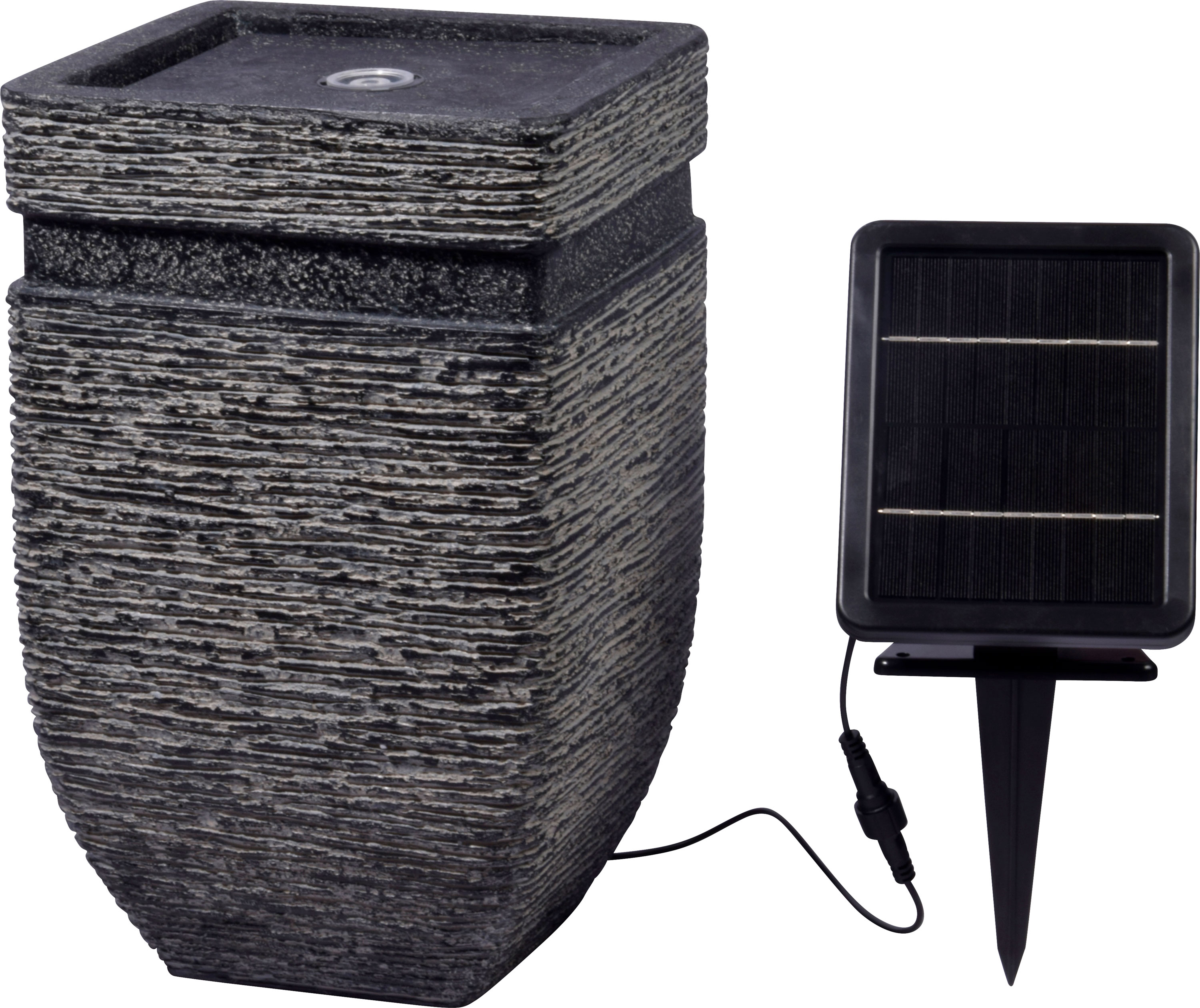 dobar Gartenbrunnen &bdquo;Hera&ldquo; mit Solar-Panel Wasserspiel - Bild 1