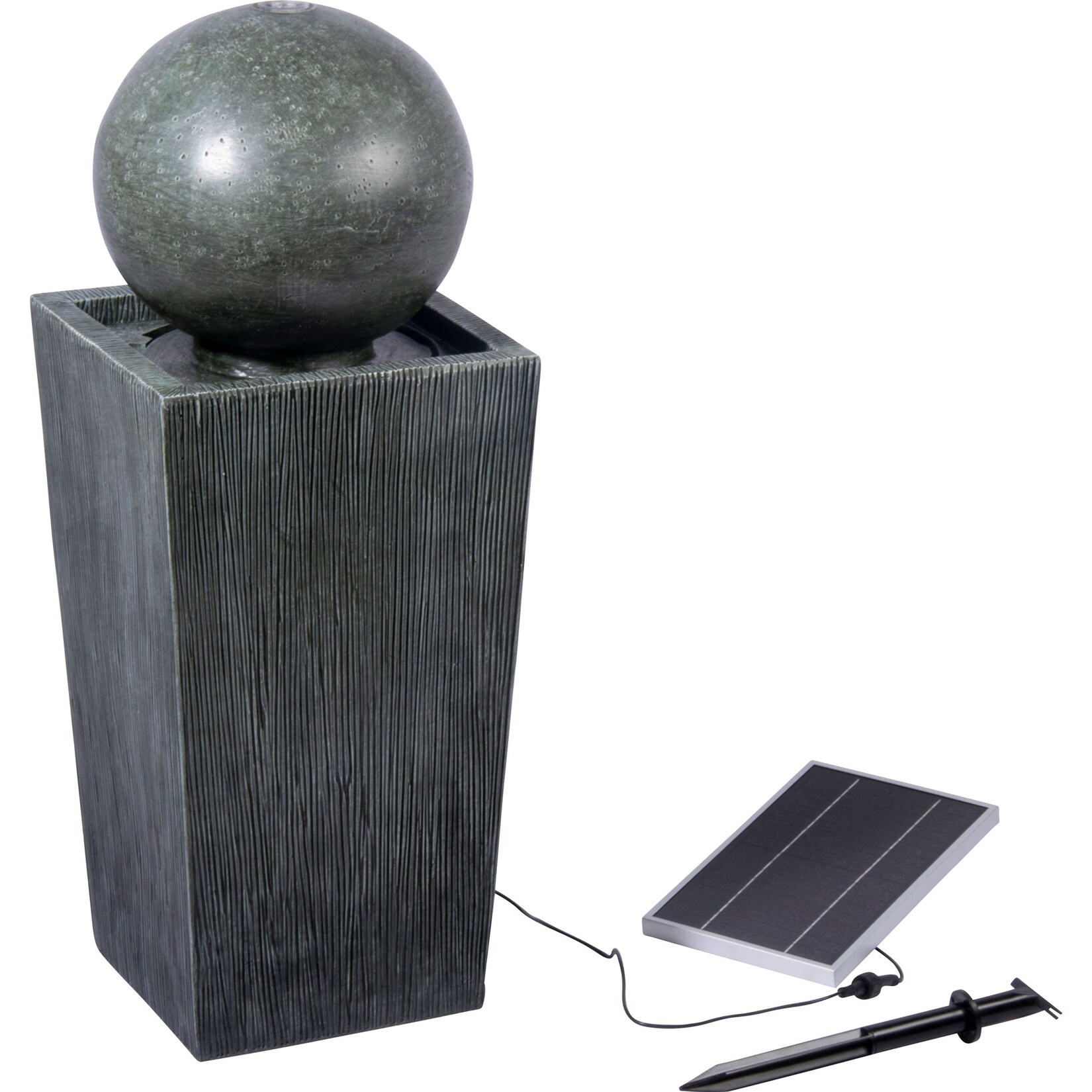dobar Gartenbrunnen „Apollon“ mit Solar-Panel Wasserspiel Brunnen | 04055894961049