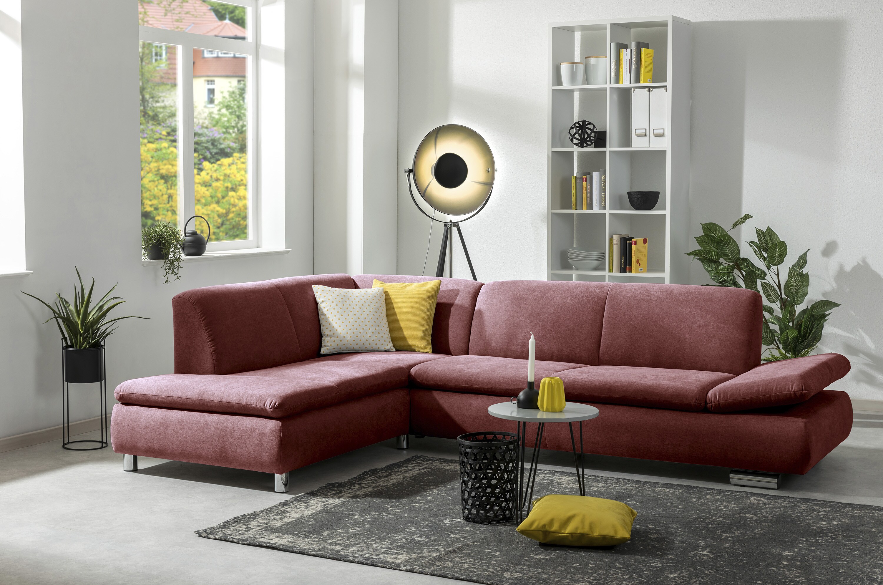 Max Winzer Terrence Ecksofa links mit Sofa 2,5-Sitzer rechts rot - Bild 1