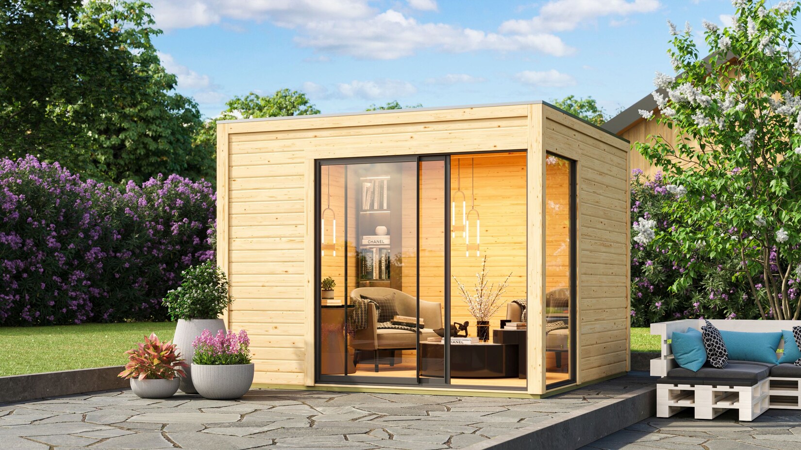 Karibu Gartenhaus Frisco naturbelassen | 04010090935119