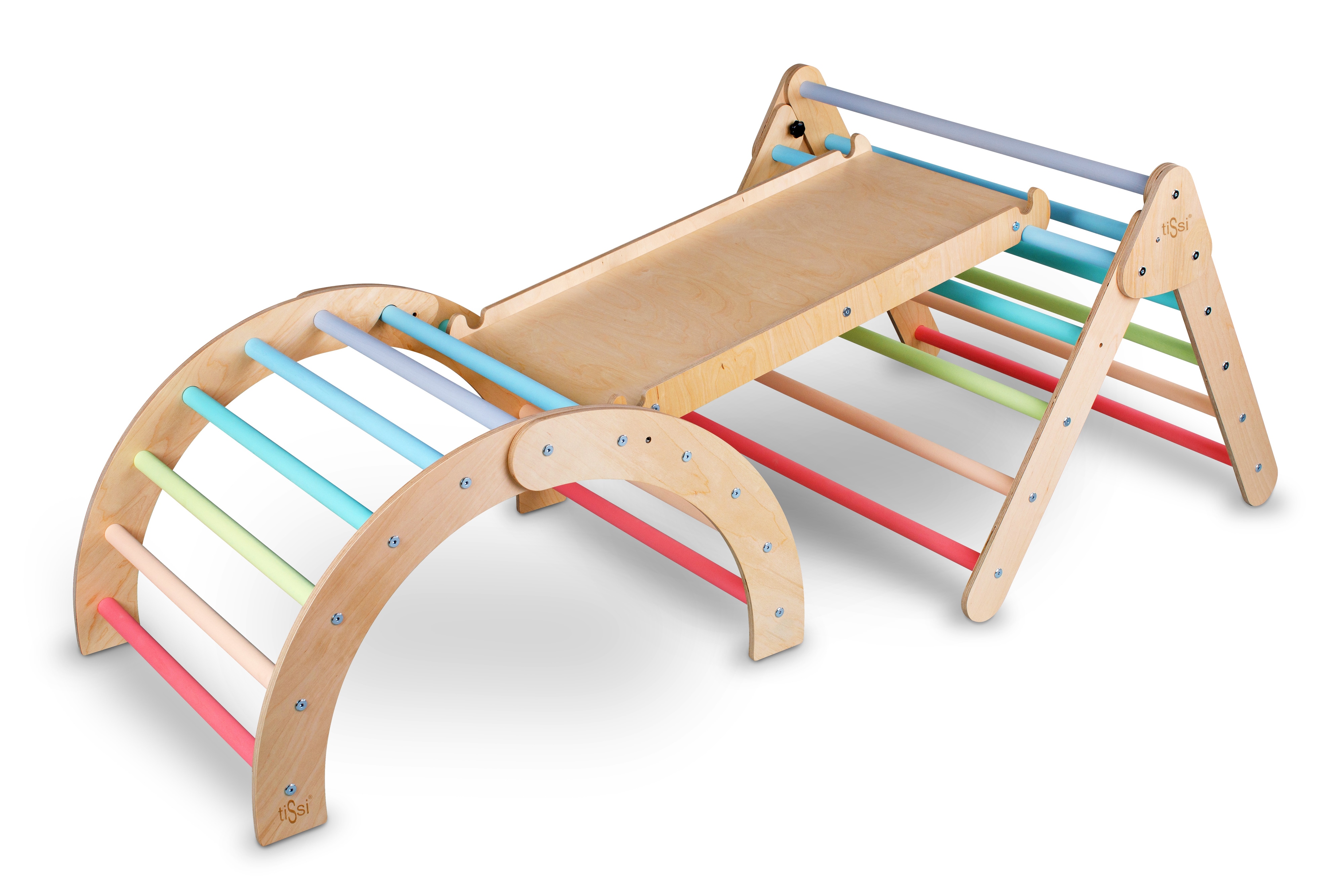 tiSsi&reg; Pikler Set: Kletterdreieck, Rutsche und Kletterbogen - Bild 1