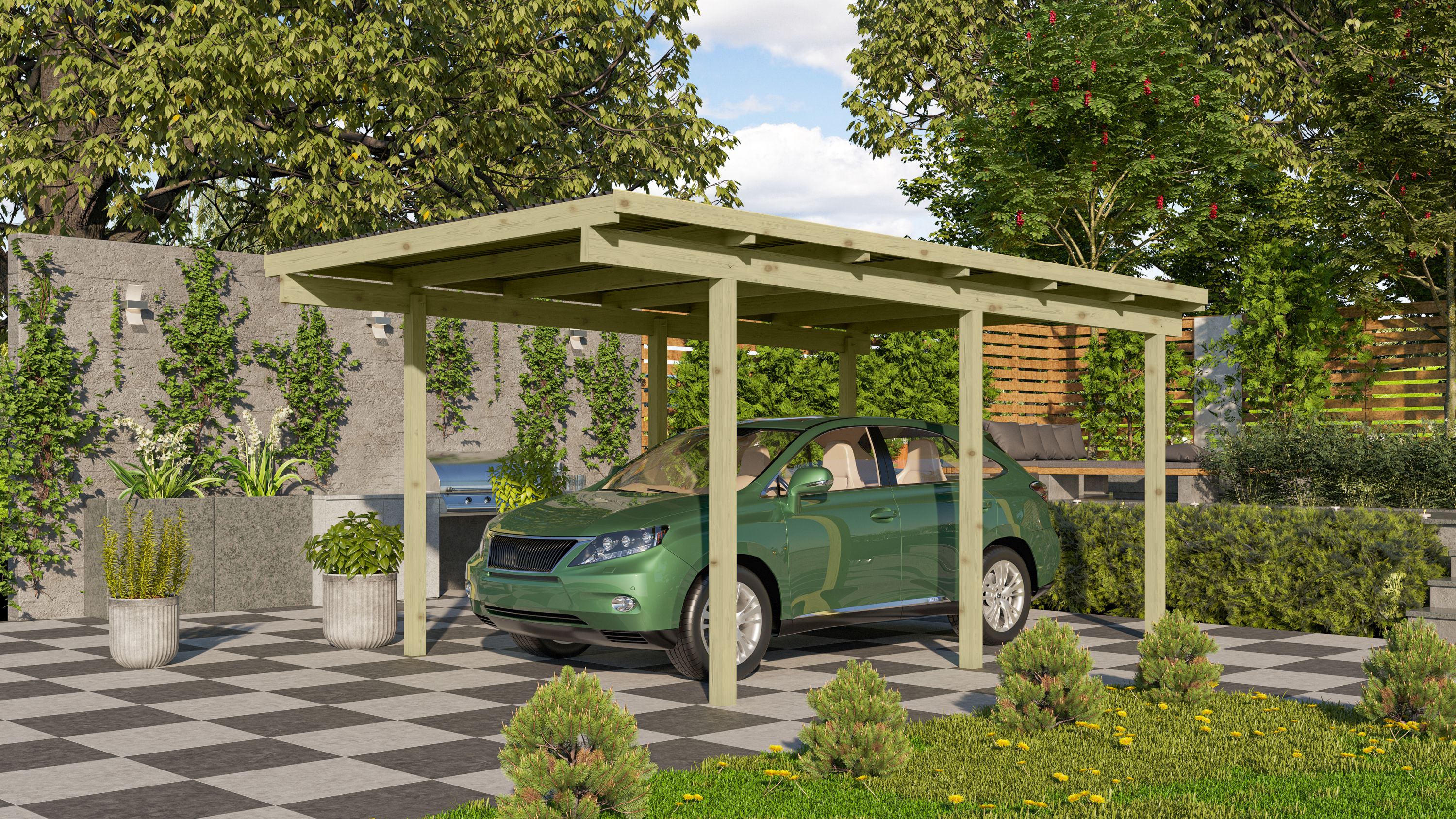 Karibu Einzelcarport  "Solo Carport One" KDI - Bild 1
