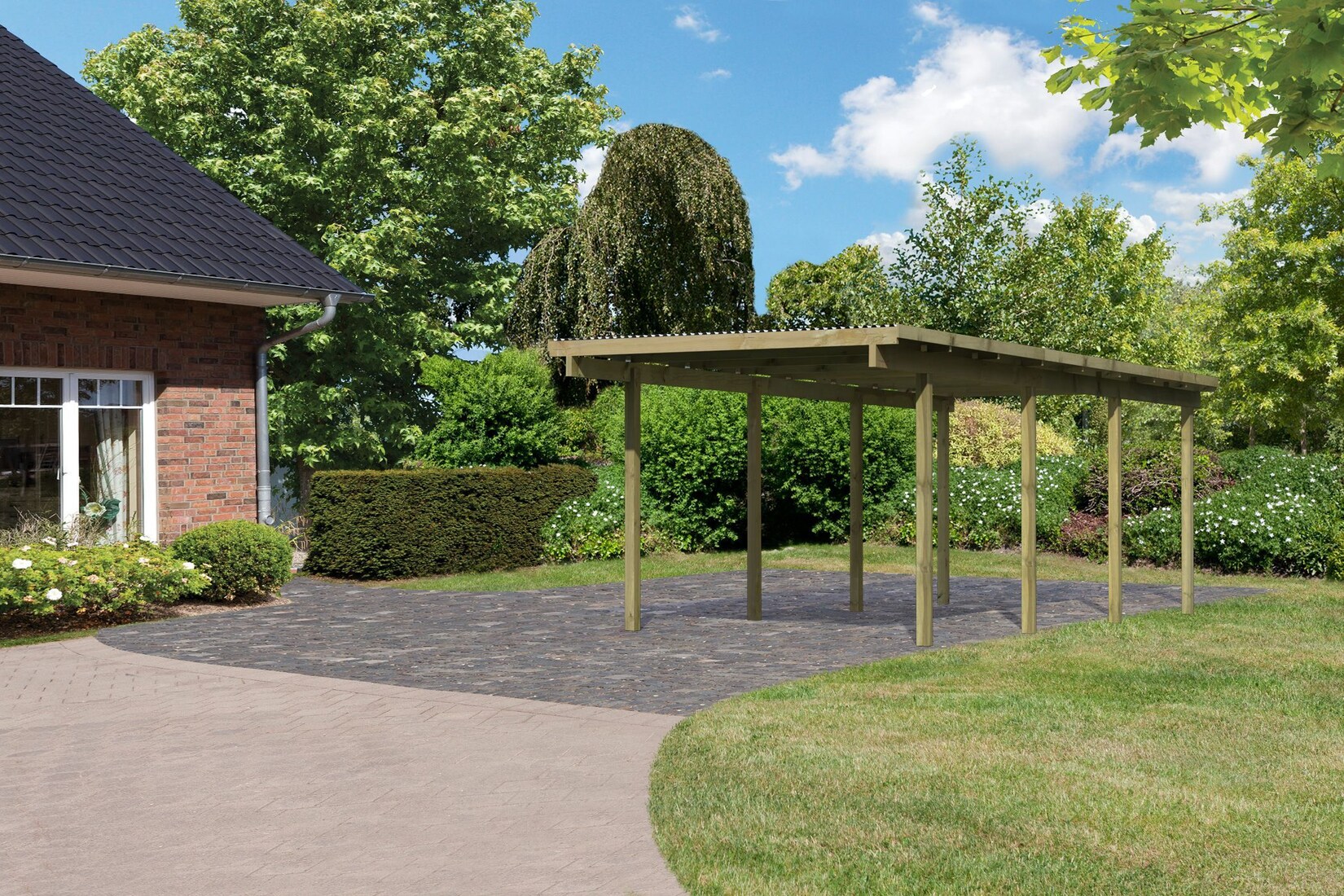 Karibu Einzelcarport  „Solo Carport Two“ KDI | 04010090966908