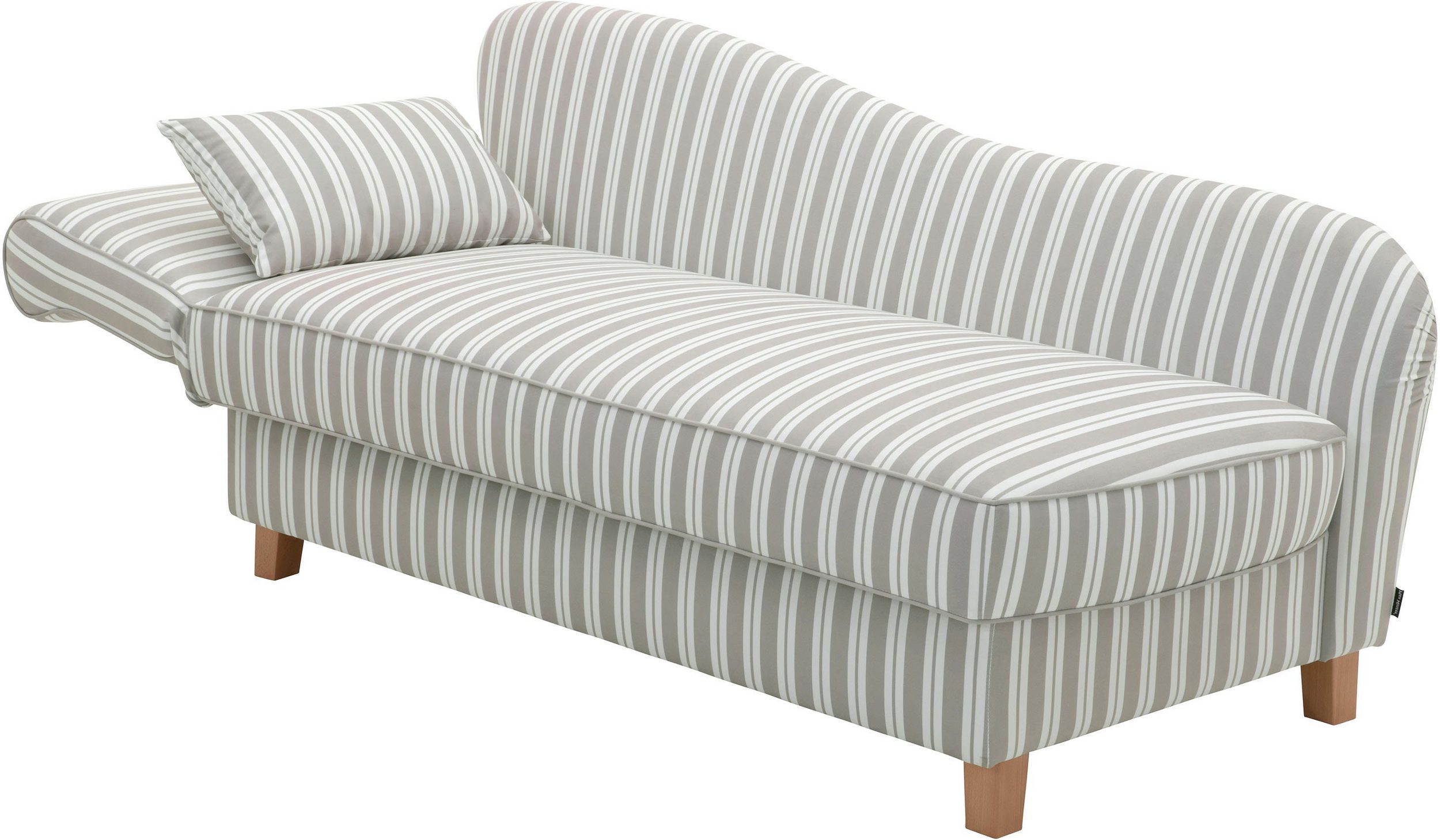 Max Winzer Selma Recamiere mit Armteil links klappbar Flachgewebe hellgrau - Bild 1