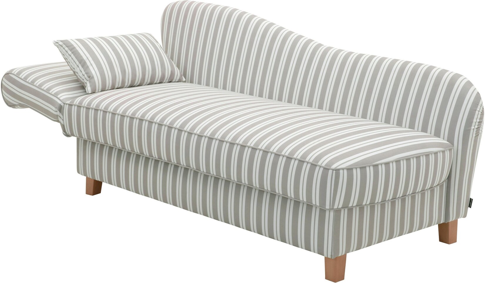 Max Winzer Selma Recamiere mit Armteil links klappbar Flachgewebe hellgrau | 04052431169289