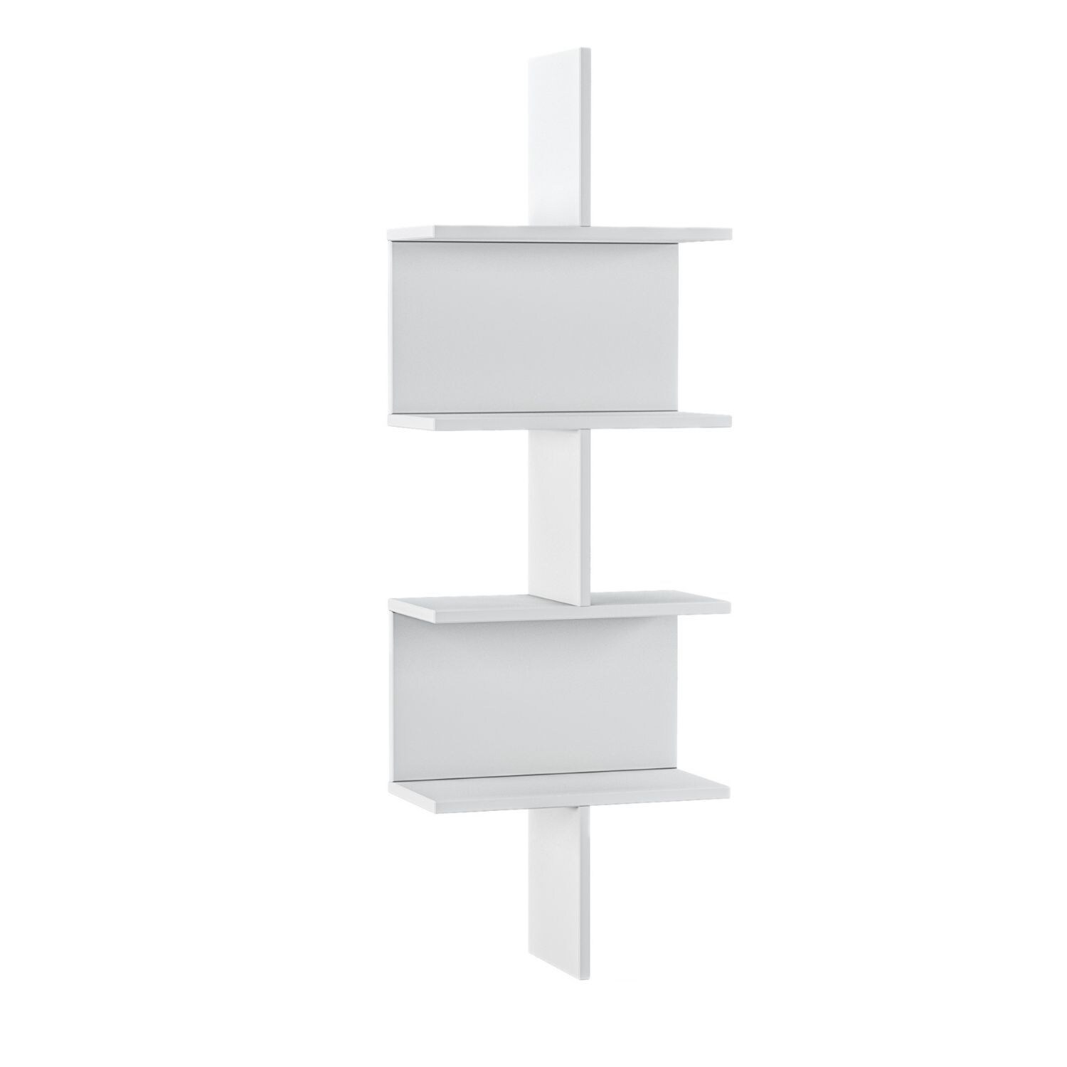 Mein-Regal Wandregal OTTO 45x22x132cm MDF Holz bis zu 6 Fächer weiß | 04260360018121