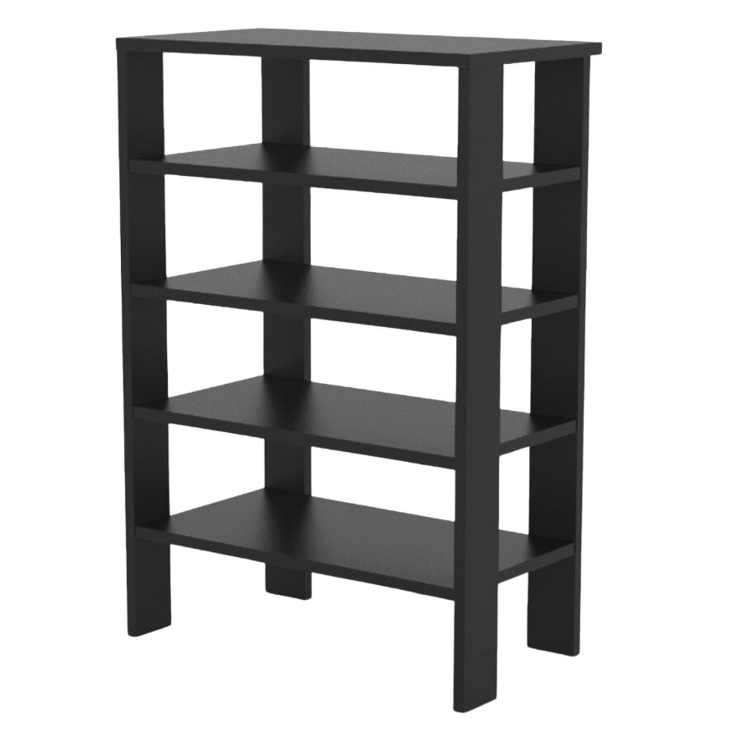 Coemo Schuhregal Charlie 60x32x87cm mit 5 Ablagen Schwarz - Bild 1