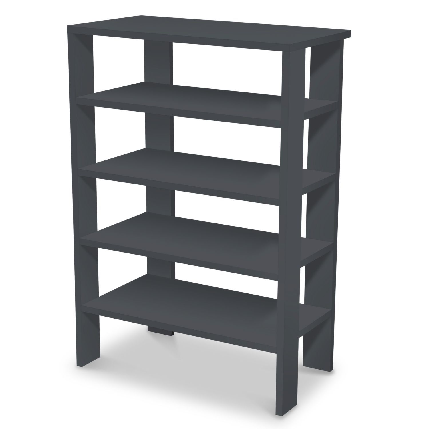 Coemo Schuhregal Charlie 60x32x87cm Anthrazit 5 Ablagen - Bild 1