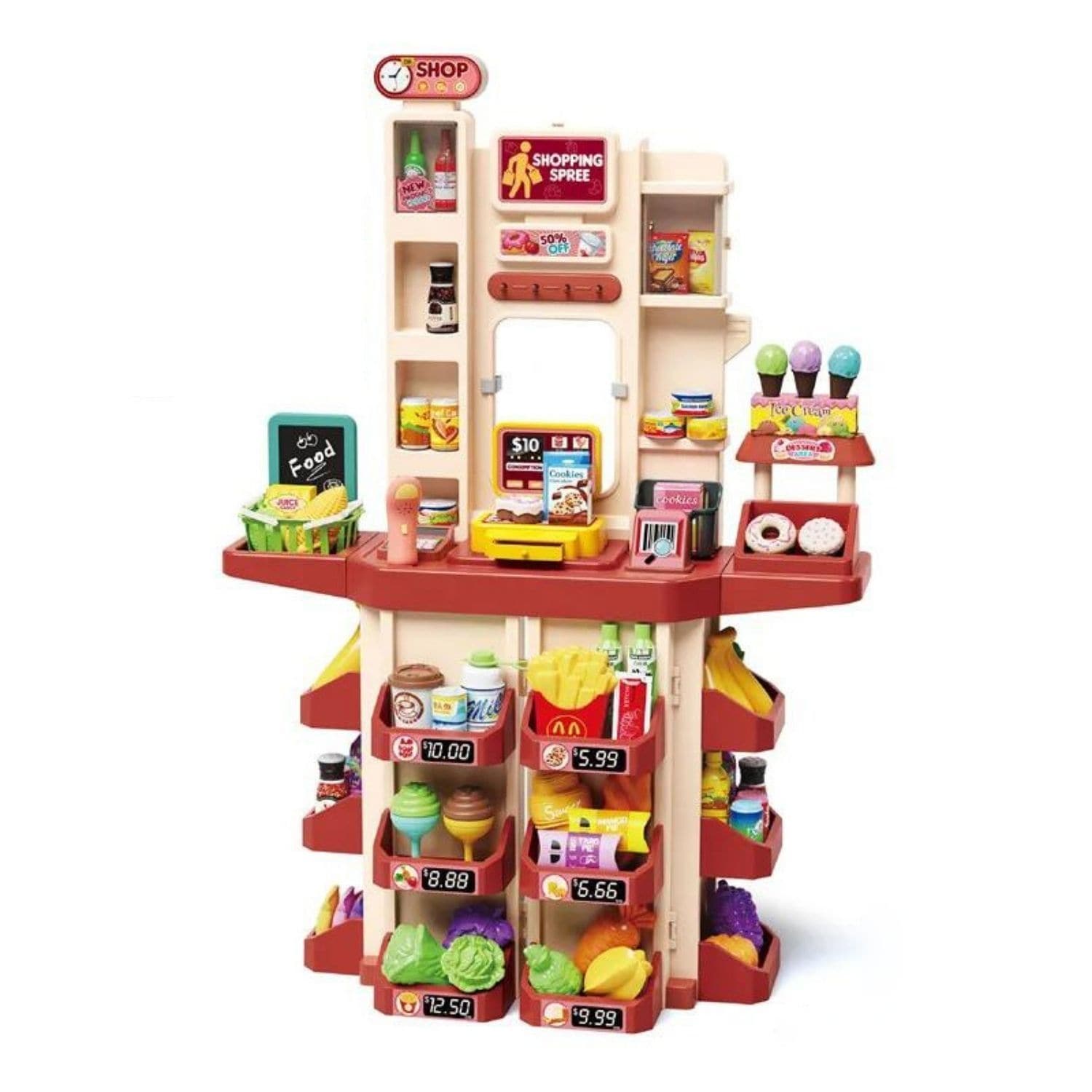 Coemo Supermarkt Florian Kaufladen ROSA mit viel Zubeh&ouml;r - Bild 1