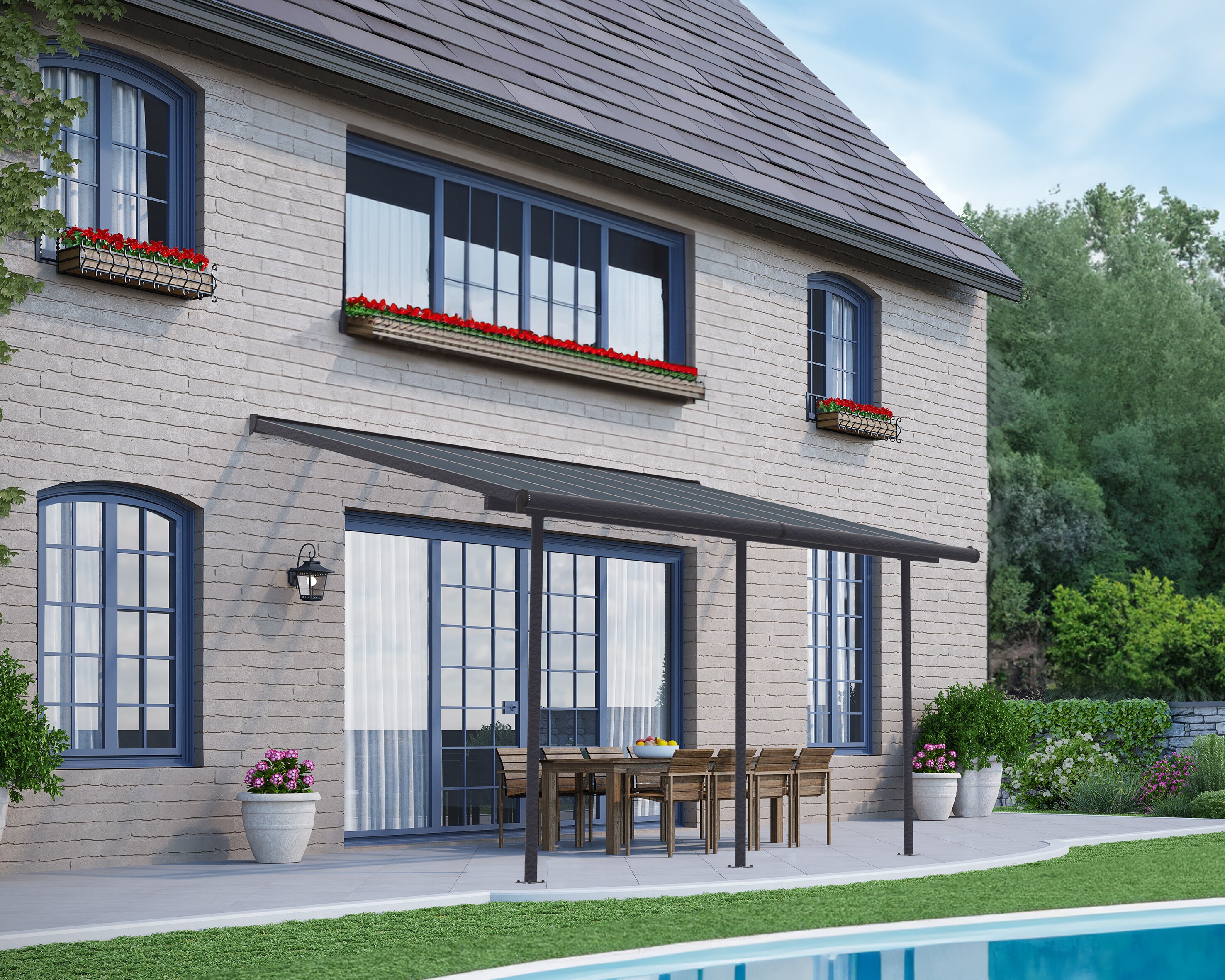 Canopia Terrassen&uuml;berdachung Capri 434x295cm grau - Bild 1