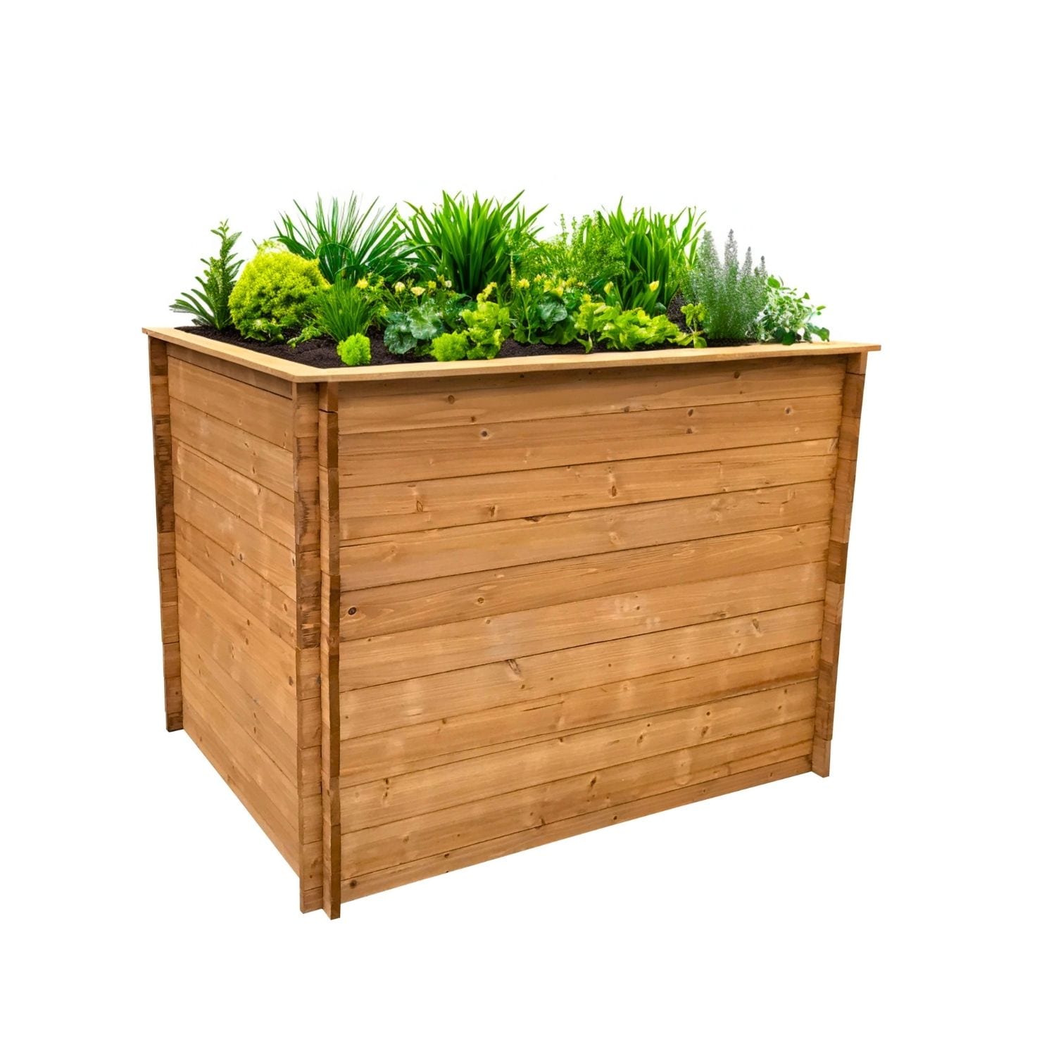 Coemo Hochbeet Marvin mit Pflanzenvlies Kr&auml;uterbeet aus Holz Fr&uuml;hbeet 115x87x85 cm - Bild 1