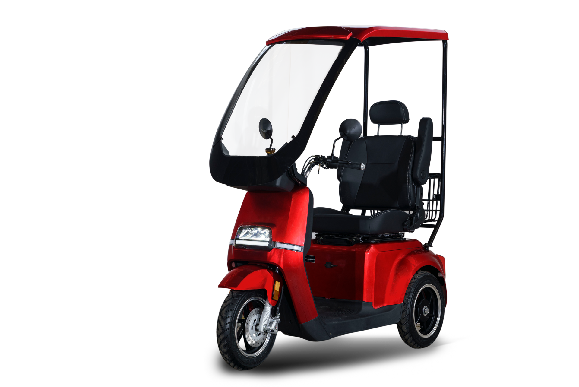 Stormborn R5 Elektro-Dreiradroller 25 km/h - rot - mit Dach - Bild 1