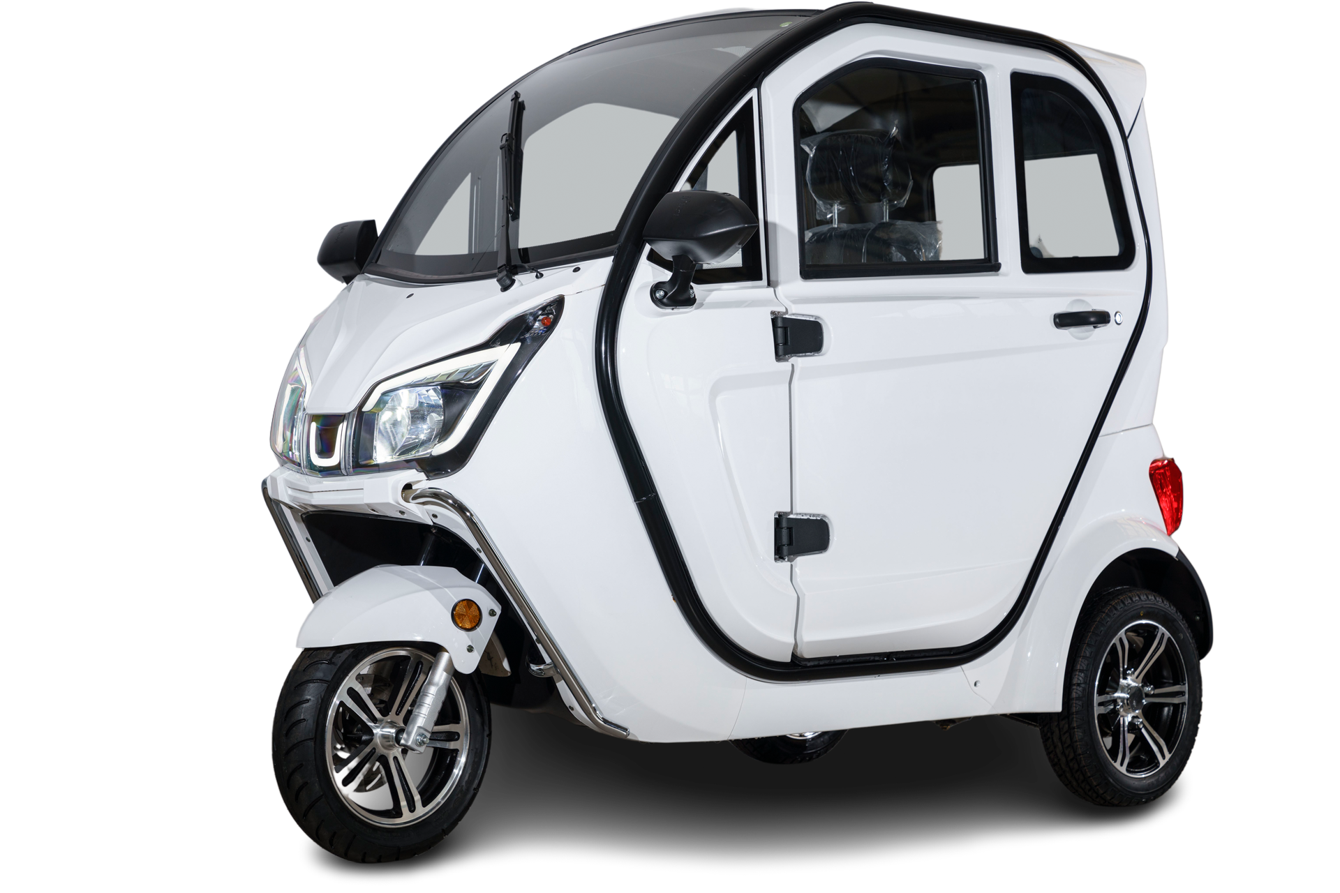 Stormborn Y8 Elektro-Kabinenroller &ndash; 3-Rad City-Car f&uuml;r 2 Personen mit bis zu 90 km Reichweite, R&uuml;ckfahrkamera & Heizung - Bild 1