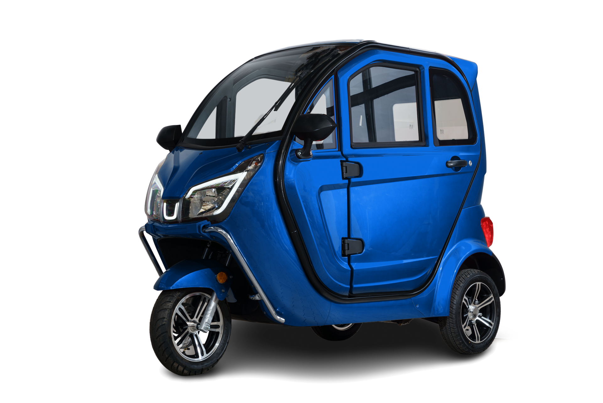 Stormborn Y8 Elektro-Kabinenroller &ndash; 3-Rad City-Car f&uuml;r 2 Personen mit bis zu 90 km Reichweite, R&uuml;ckfahrkamera & Heizung - Bild 1
