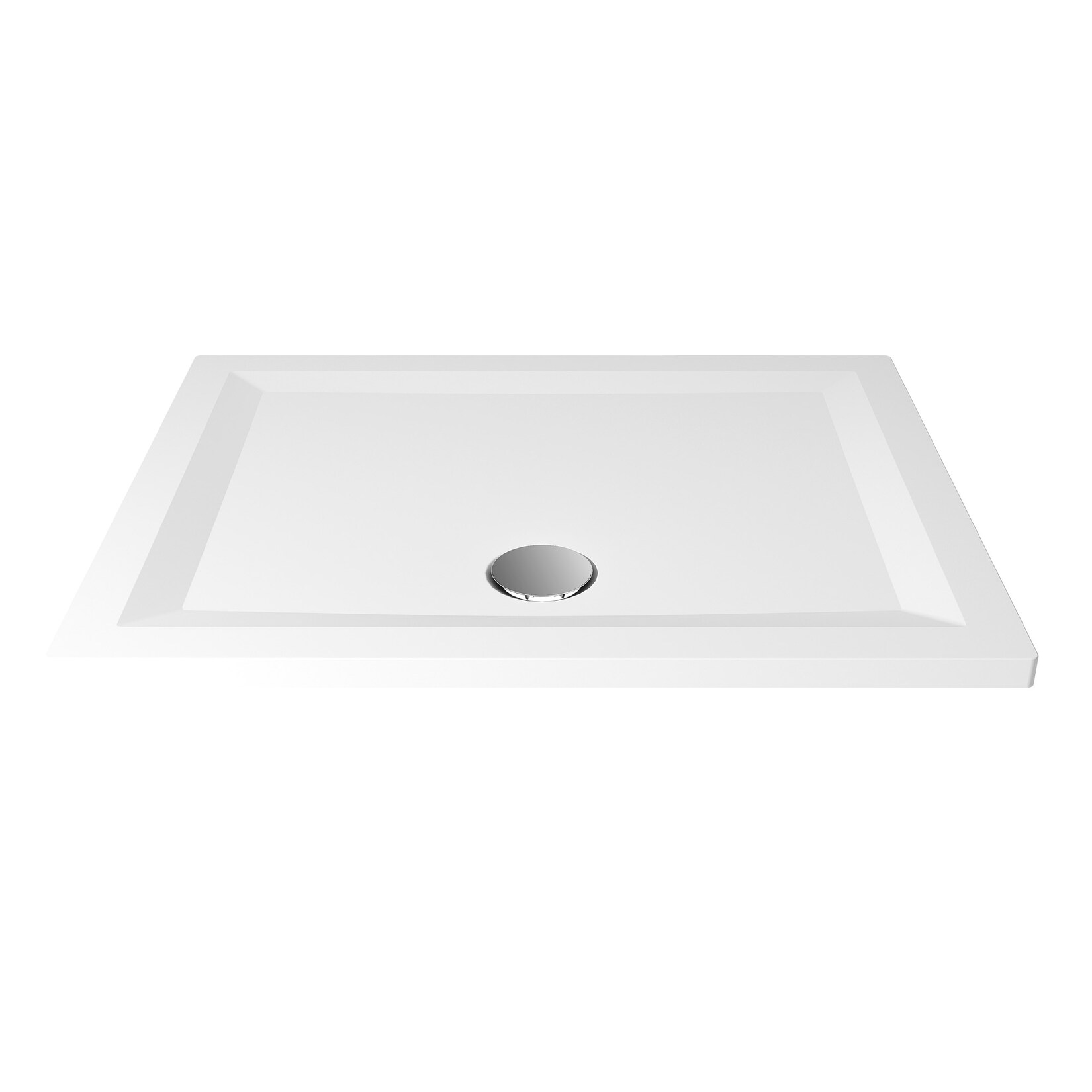 Breuer Flat Line Design Rechteck-Duschwanne Weiss 750/900 mm | 04062963338930