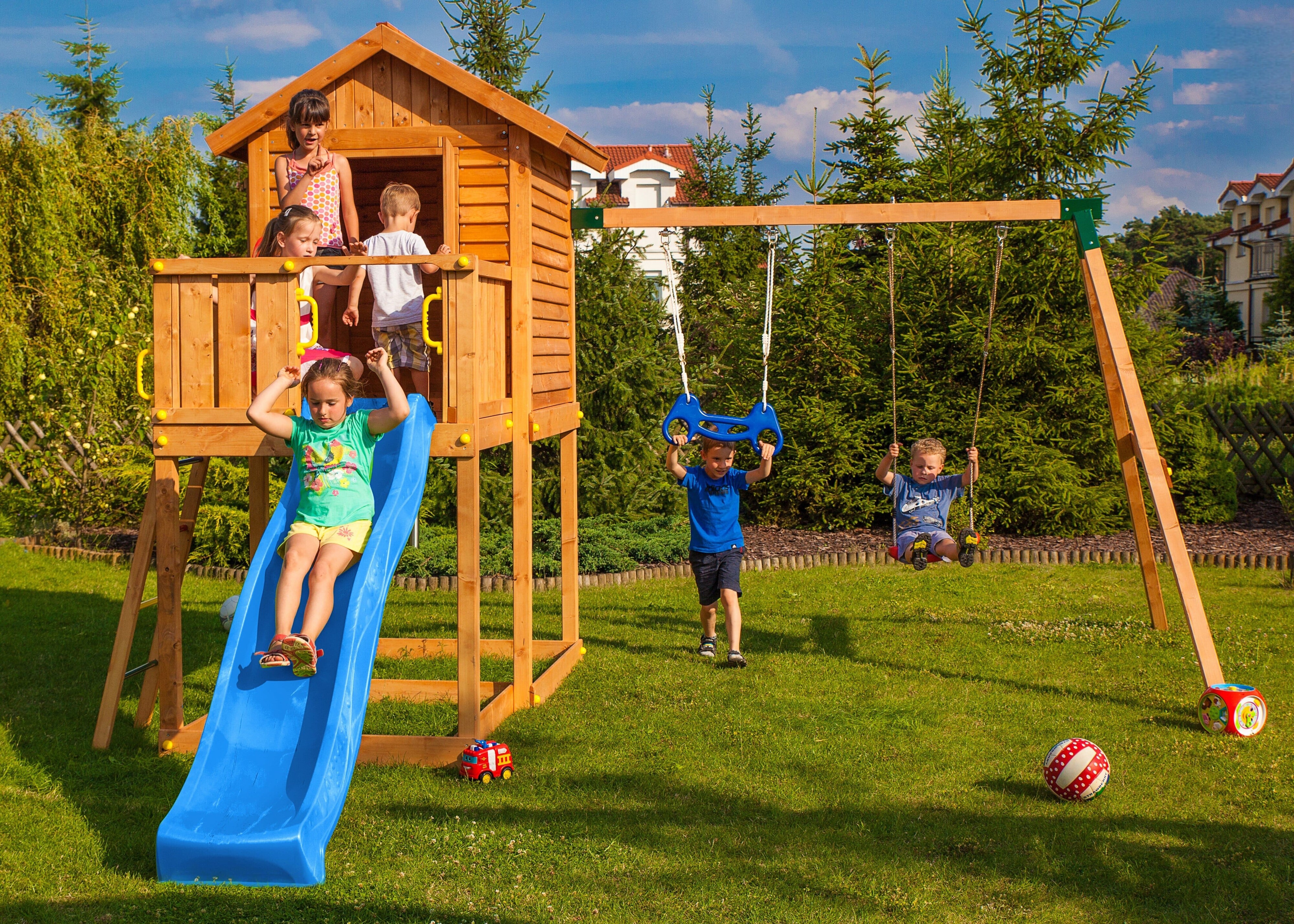 FUNGOO Spielturm Kletterger&uuml;st My_HOUSE in versch. Ausf&uuml;hrungen - Bild 1