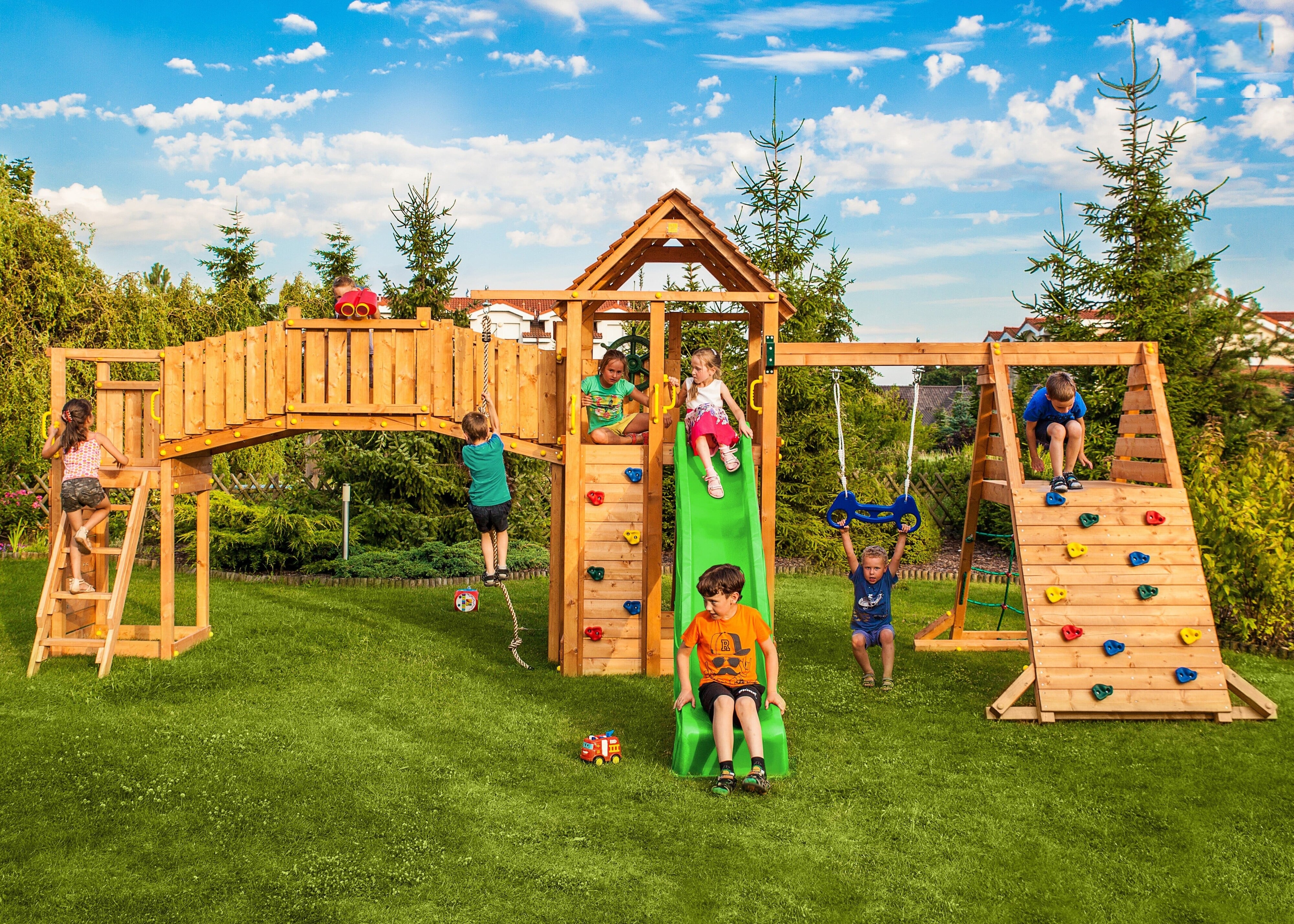 FUNGOO MAXI SET Spielturm Kletterger&uuml;st FUN GYM - Bild 1