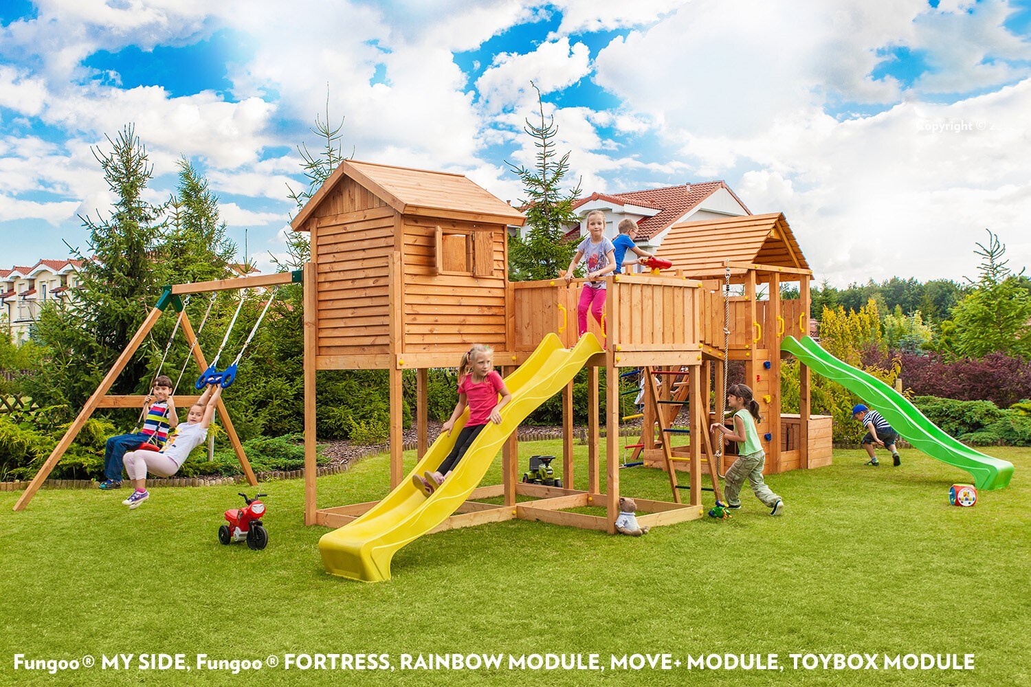 FUNGOO MAXI SET Spielturm Klettergerüst PLAY BOX | 05902020527619