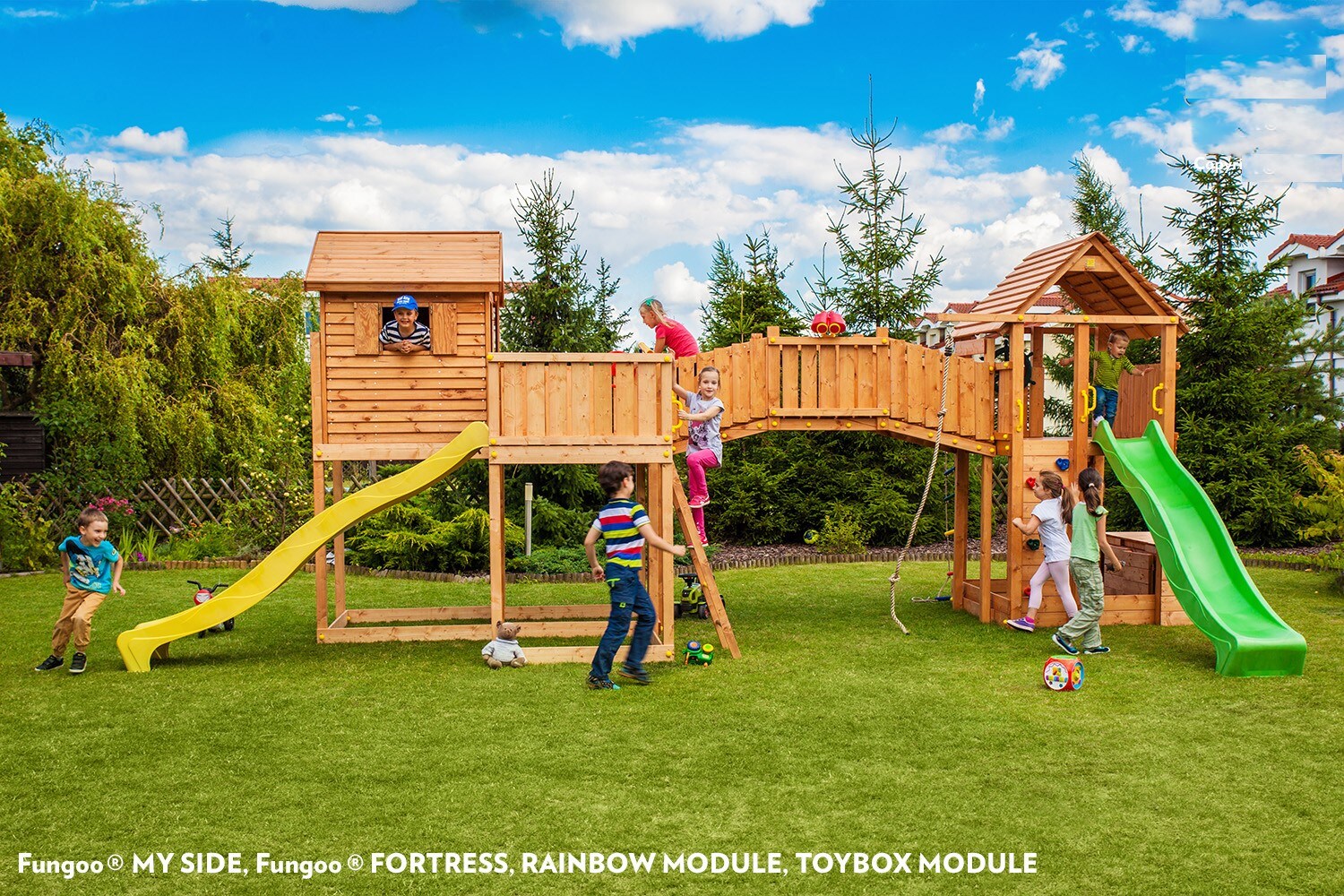 FUNGOO MAXI SET Spielturm Kletterger&uuml;st SIZED PLAZA - Bild 1