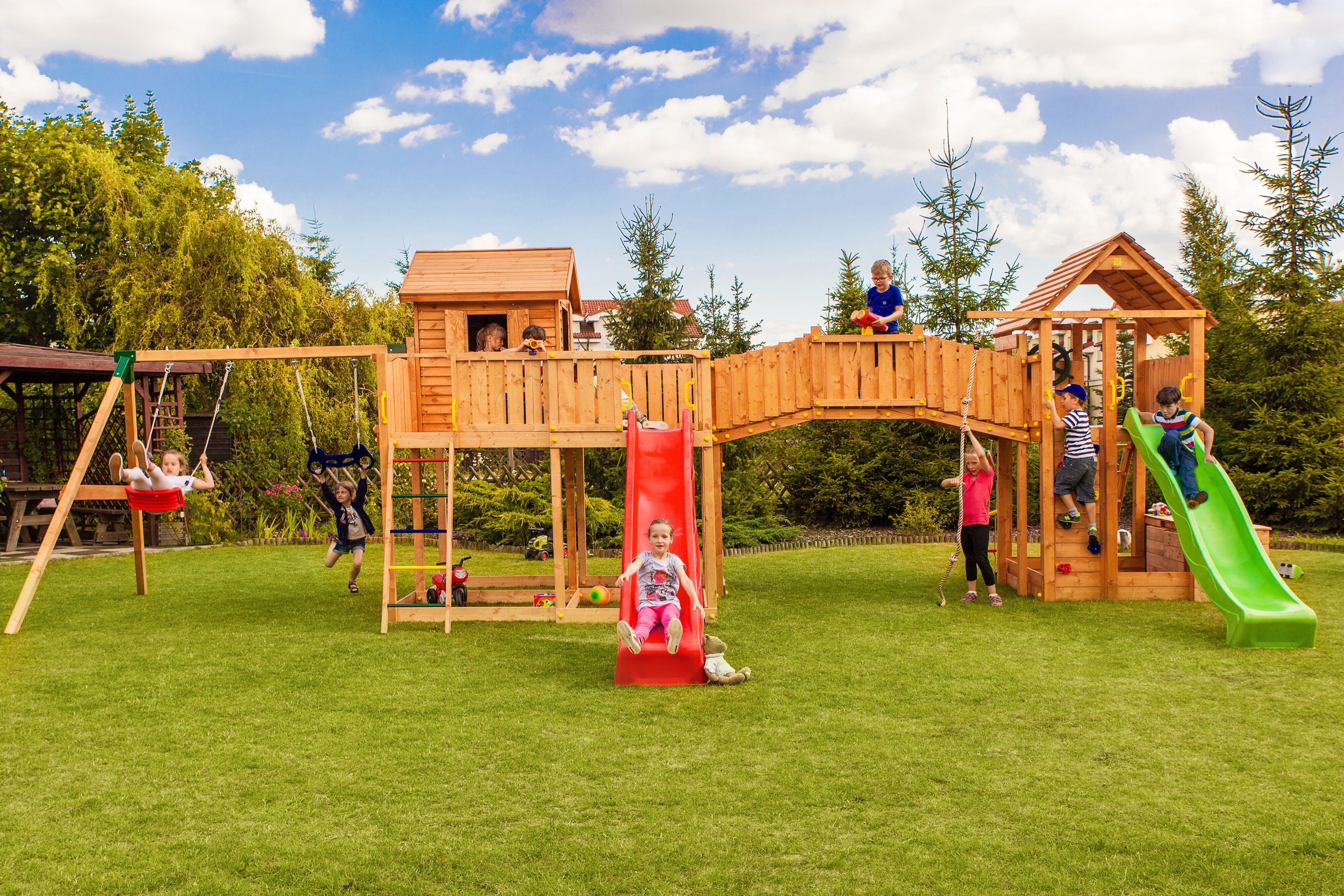 FUNGOO MAXI SET Spielturm Kletterger&uuml;st SMILE FARM - Bild 1