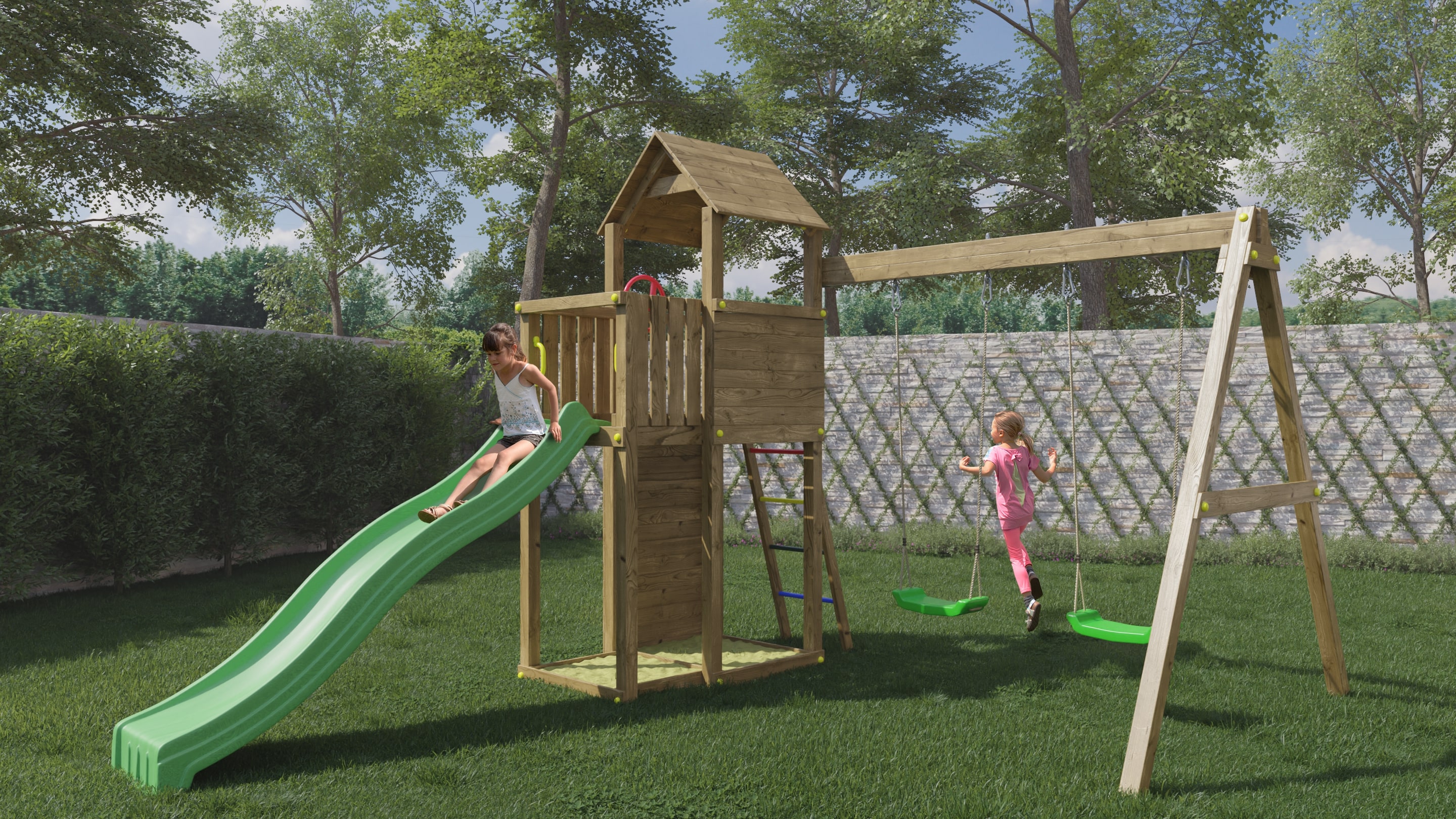 FUNGOO Spielturm Kletterger&uuml;st Boomer3 KDI - Bild 1