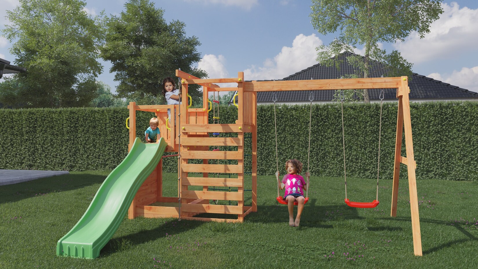 FUNGOO Spielturm Klettergerüst Climbing Star2 | 05902730331988