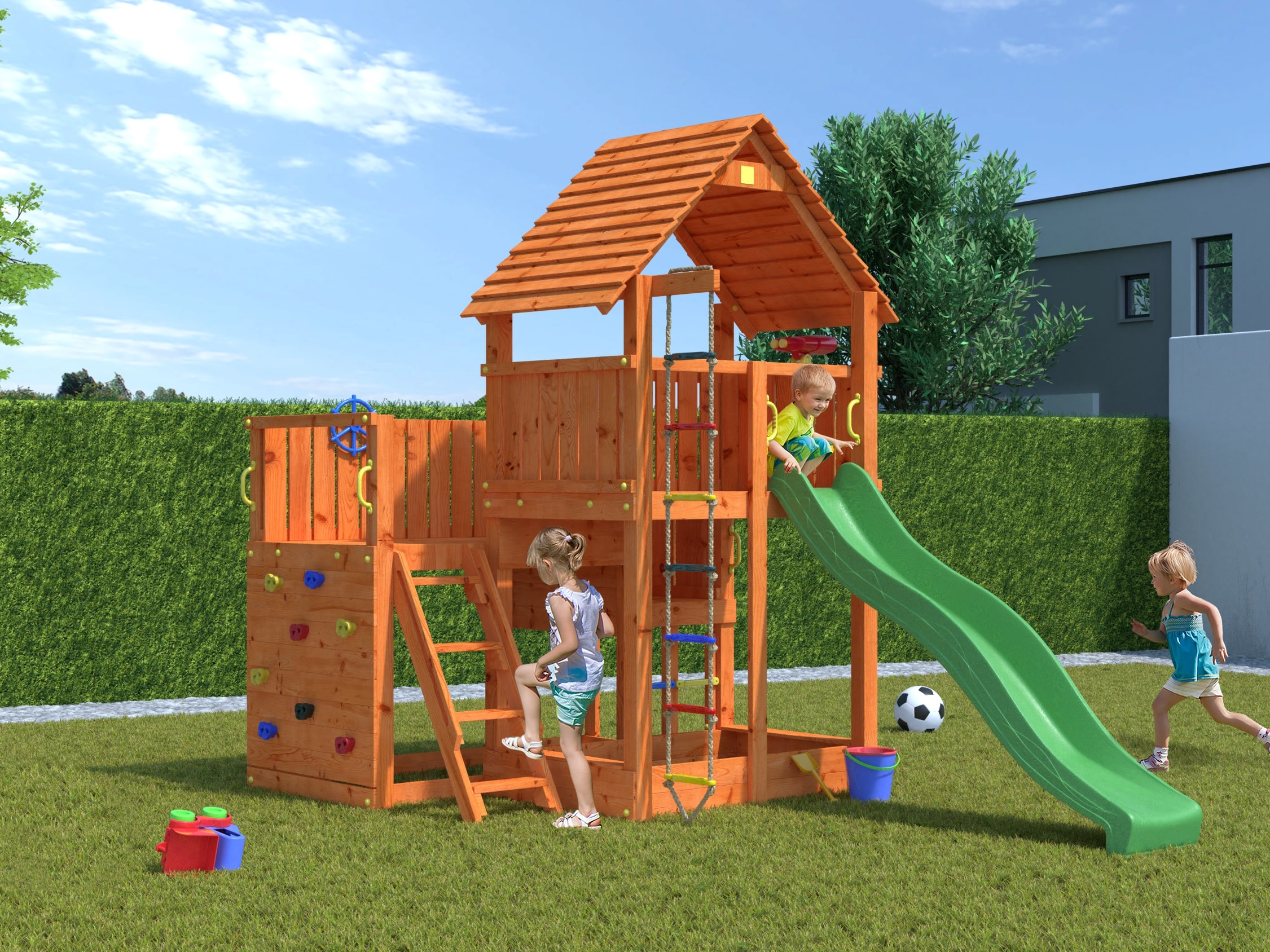 FUNGOO Spielturm Kletterger&uuml;st BIG LEADER - Bild 1