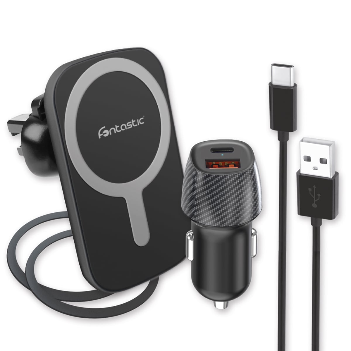 Fontastic SET - Magnet Halterung + KFZ-Ladeadapter 20W PD FC - Bild 1