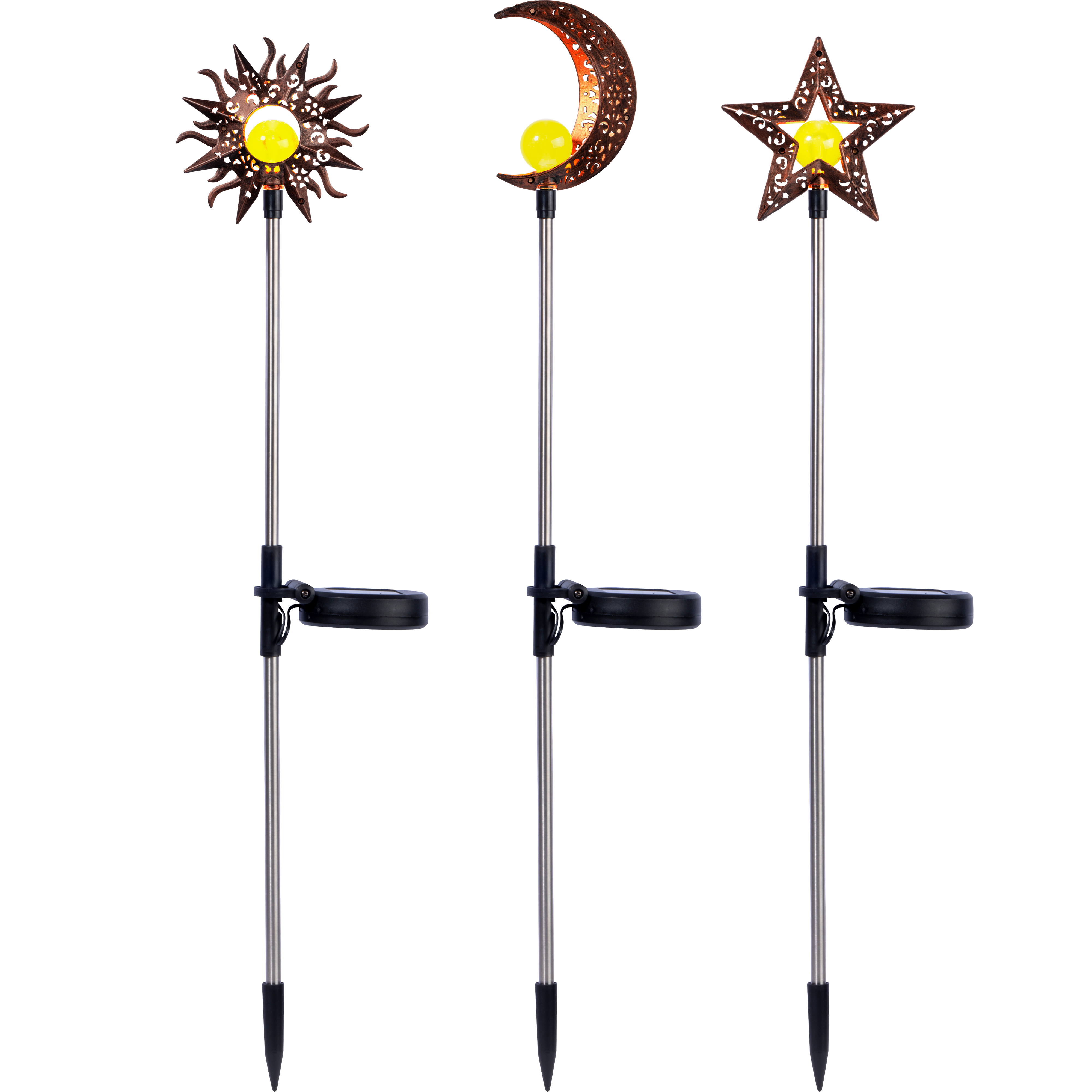 dobar Gartenstecker Solar "Milchstra&szlig;e" 3er Set - Bild 1