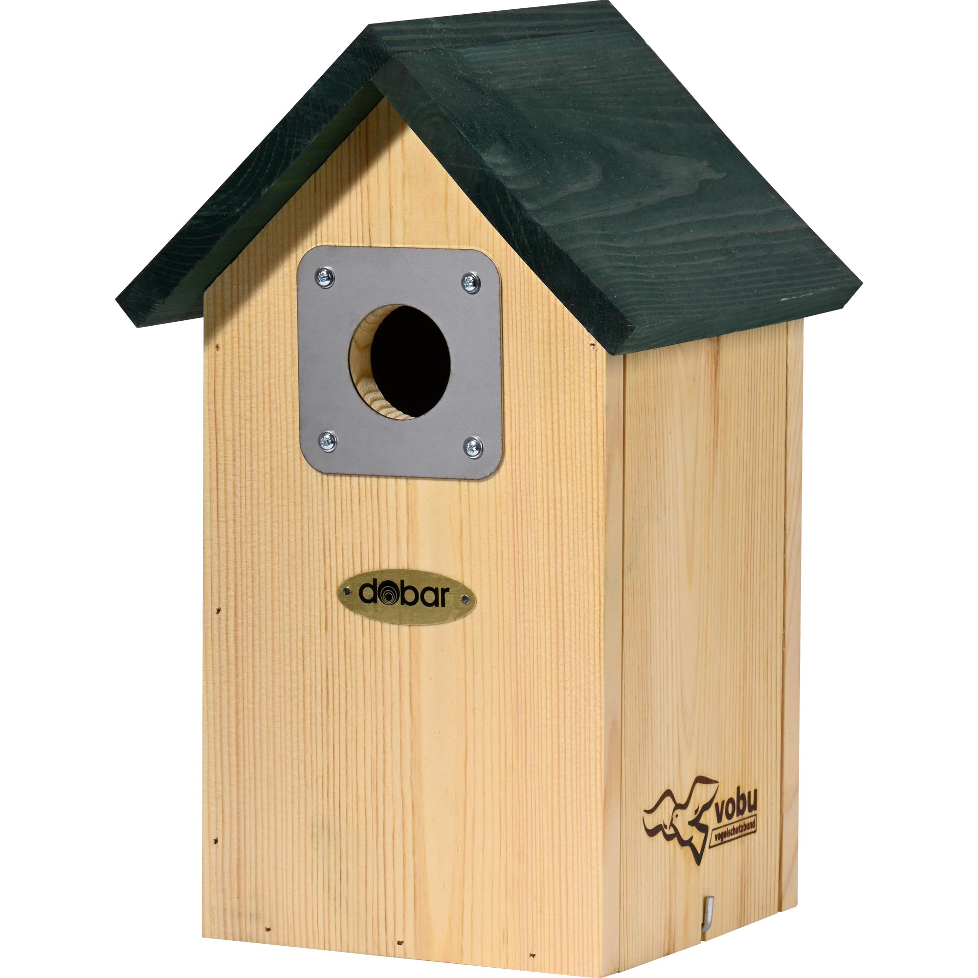 dobar VOBU-Nistkasten Spitzdach f&uuml;r Zaunk&ouml;nig aus Holz, 16x16,x5x28 cm - Bild 1