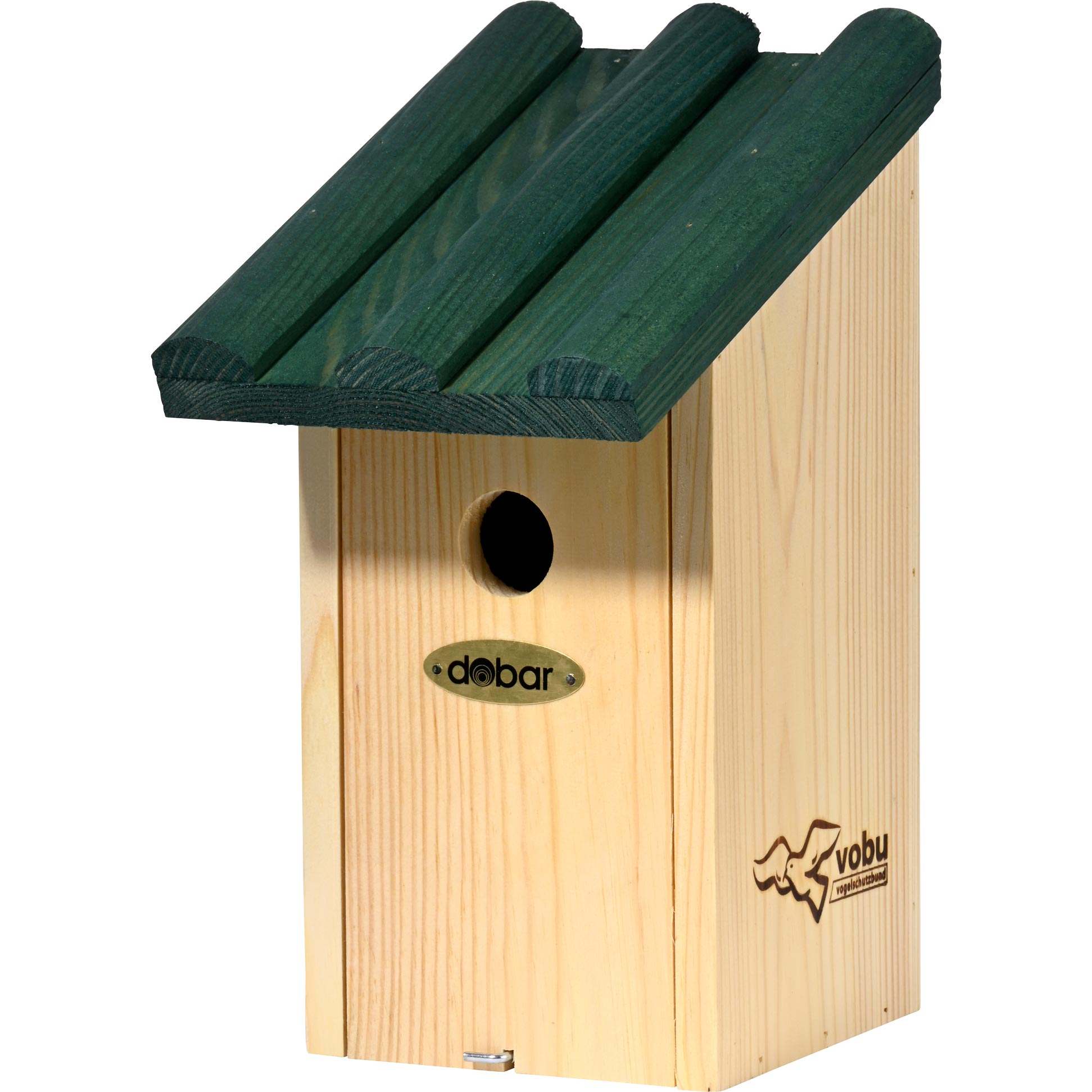 dobar VOBU-Nistkasten Spitzdach f&uuml;r Zaunk&ouml;nig aus Holz, 16x16,x5x28 cm - Bild 1