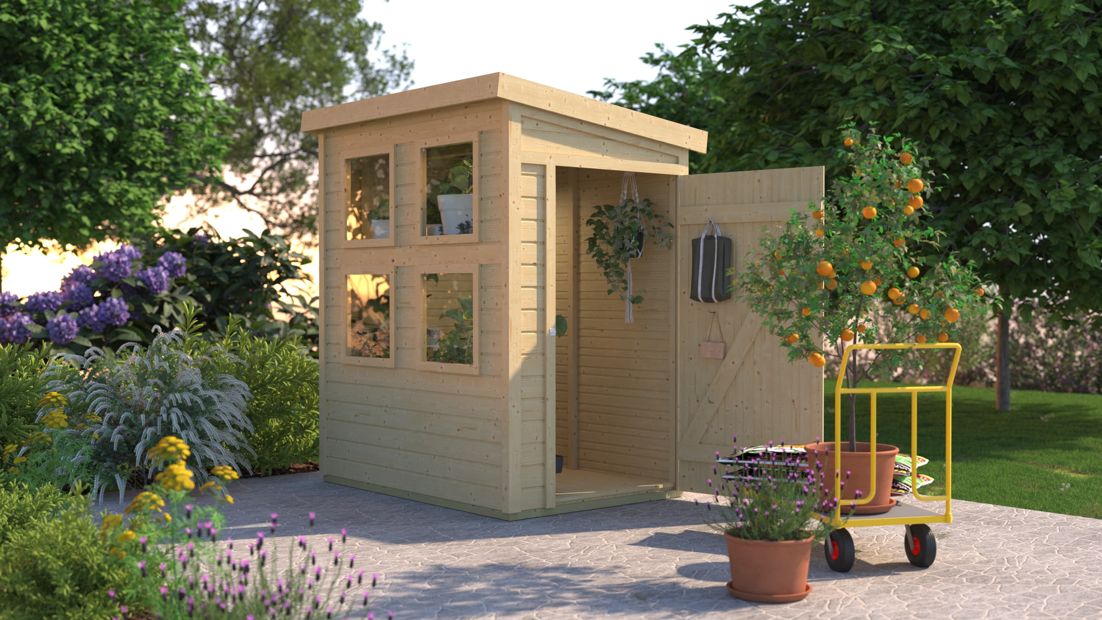 Karibu Anzuchthaus Florenz mit optimaler Lichtzufuhr - Bild 1