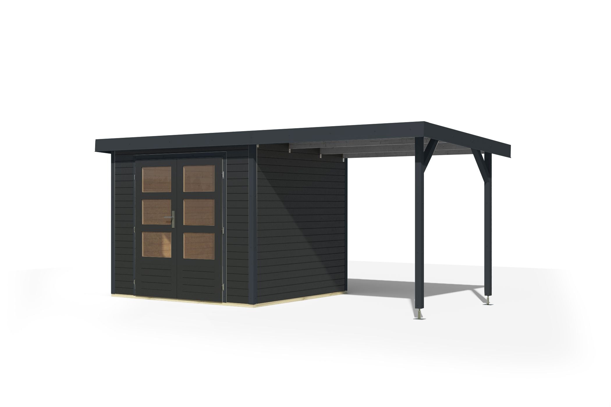 Karibu Gartenhaus Hollywood in versch. Gr&ouml;&szlig;en und Farben, opt. mit Anbaudach - Bild 1