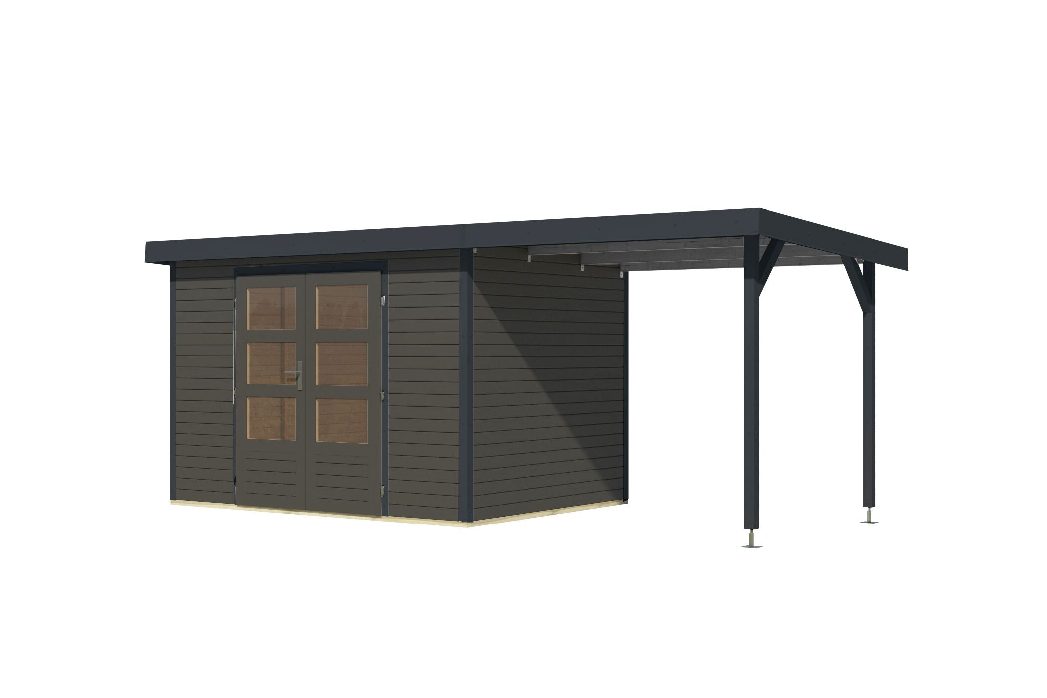 Gartenhaus Hollywood in versch. Gr&ouml;&szlig;en und Farben, opt. mit Anbaudach - Bild 1