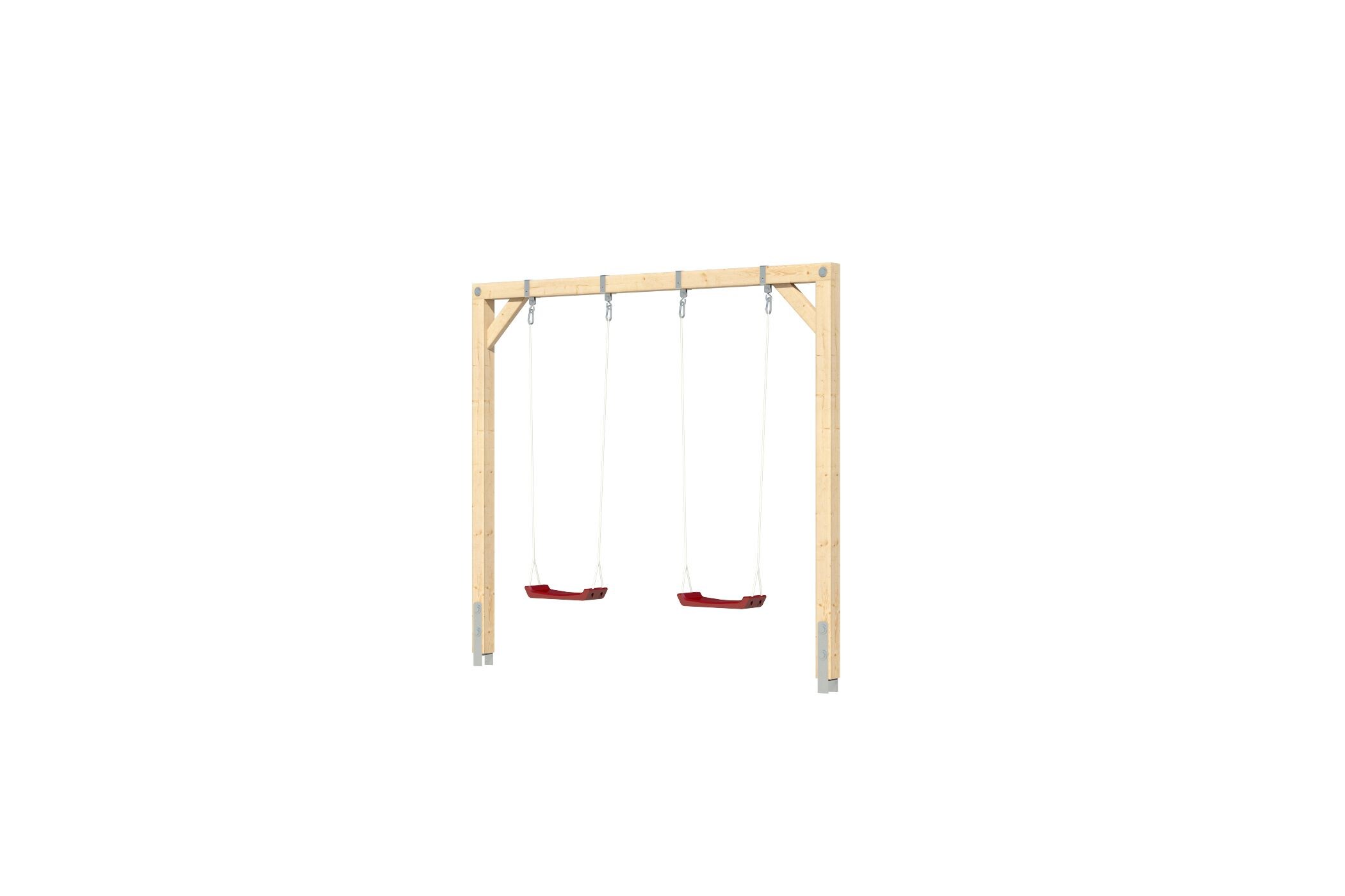 Karibu Doppelschaukel Rufus Holzschaukel wetterfest bodenverankert - Bild 1