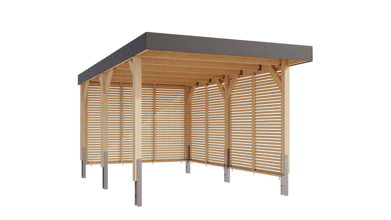 Karibu Carport Einzel- oder Doppelausführung mit und ohne Seitenwand