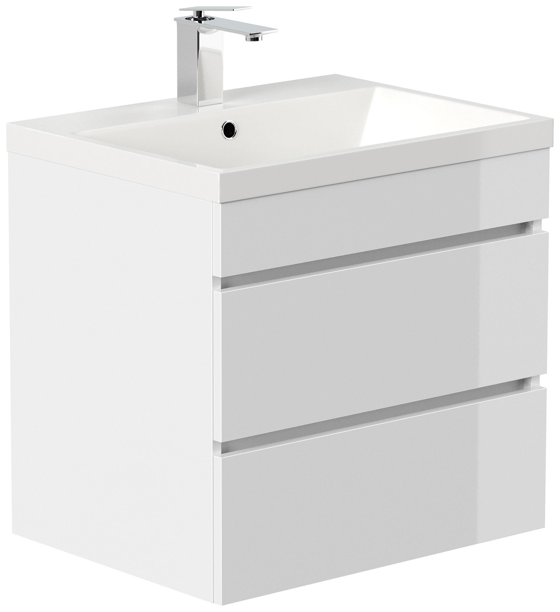 Badm&ouml;bel Fellini 60 SoftClose eiche gold mit drei grifflosen Schubladen - Bild 1