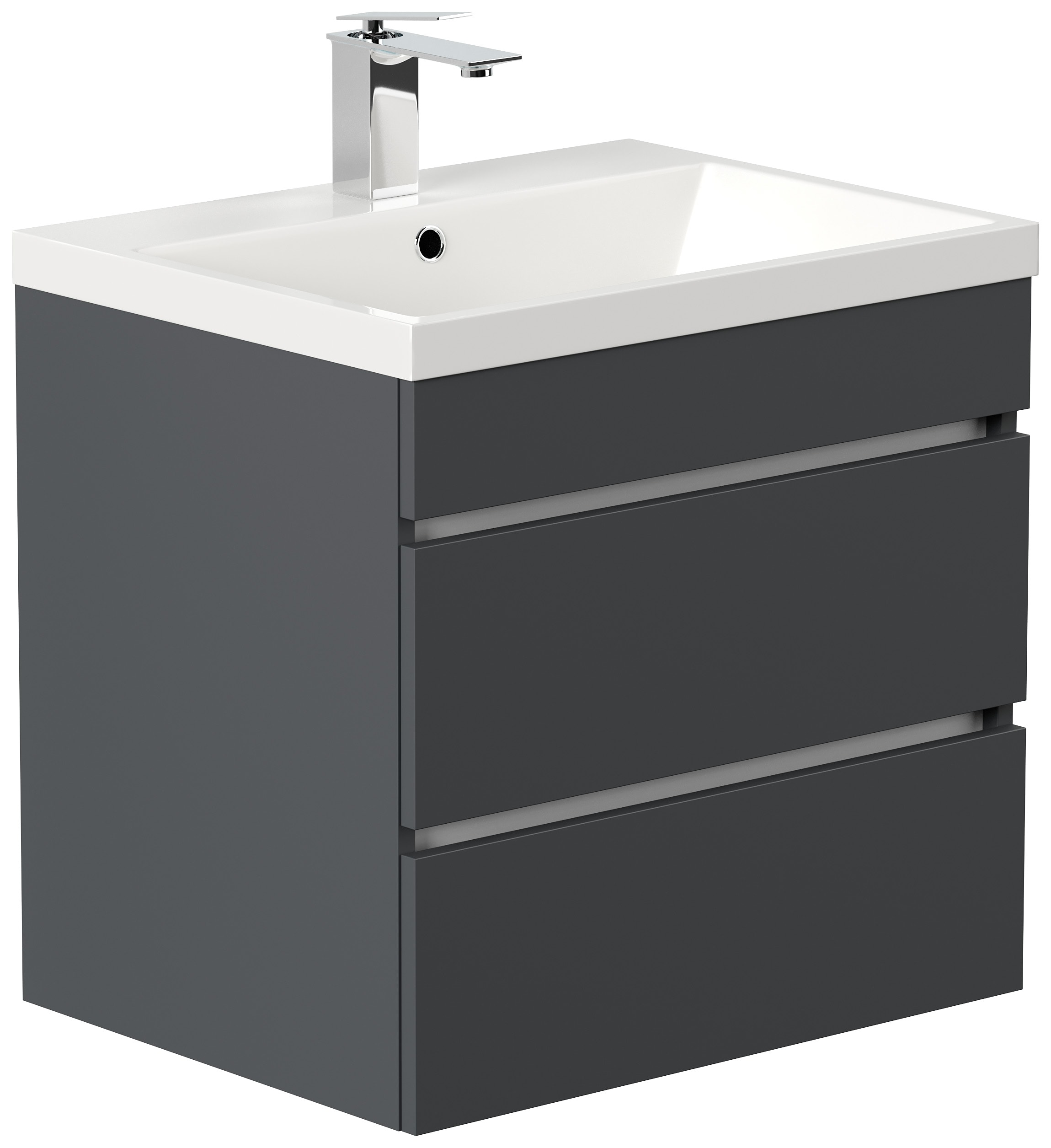 Badm&ouml;bel Fellini 60 SoftClose eiche gold mit drei grifflosen Schubladen - Bild 1