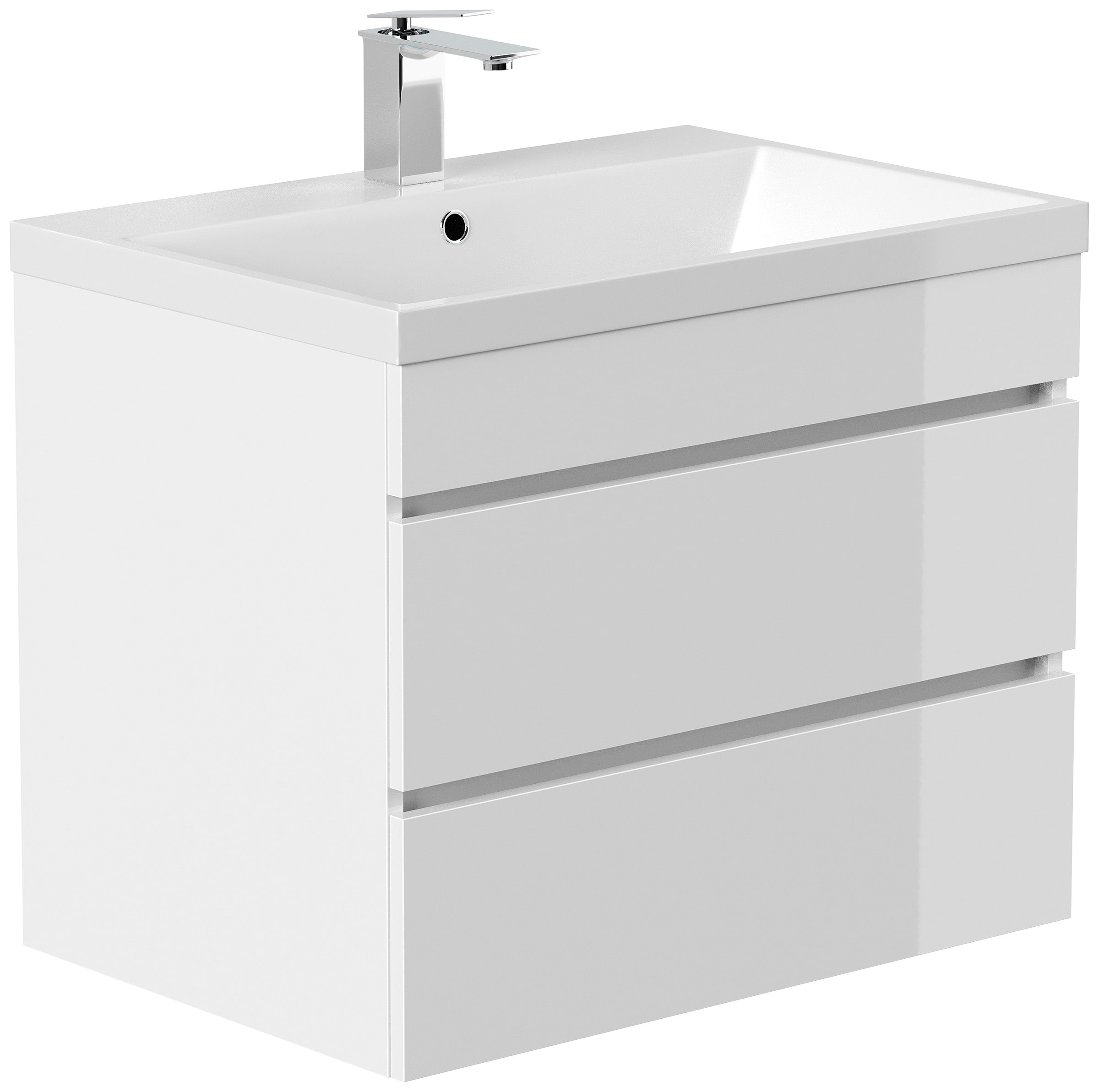 Badm&ouml;bel Fellini 70 SoftClose eiche gold mit grifflosen Schubladen - Bild 1