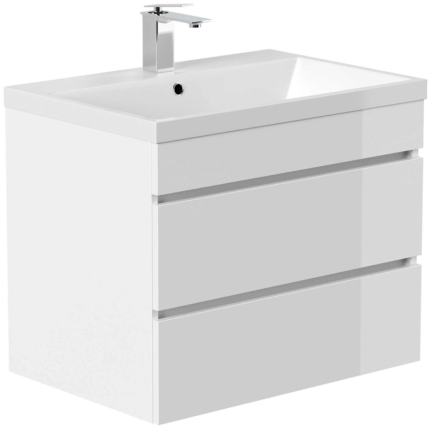 Badmöbel Fellini 70 SoftClose eiche gold mit grifflosen Schubladen | 04251982673904