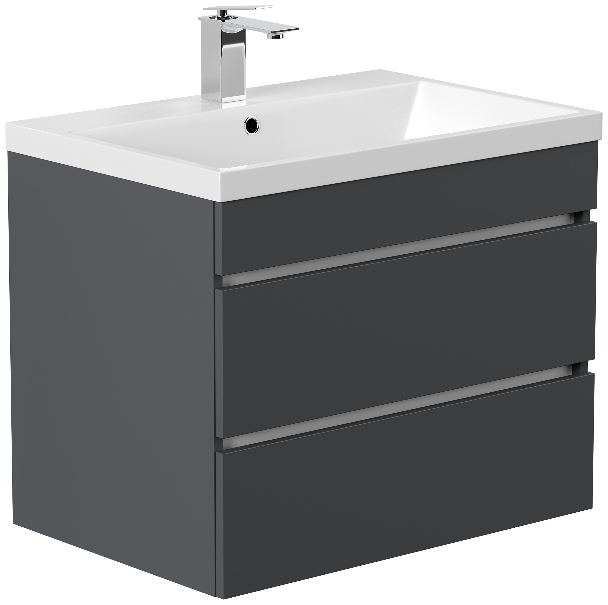 Badm&ouml;bel Fellini 70 SoftClose eiche gold mit grifflosen Schubladen - Bild 1