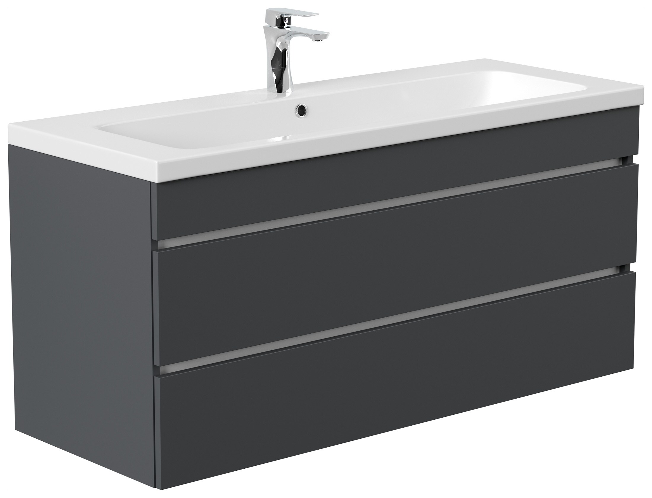 Badm&ouml;bel Fellini 120 SoftClose eiche gold mit grifflosen Schubladen - Bild 1