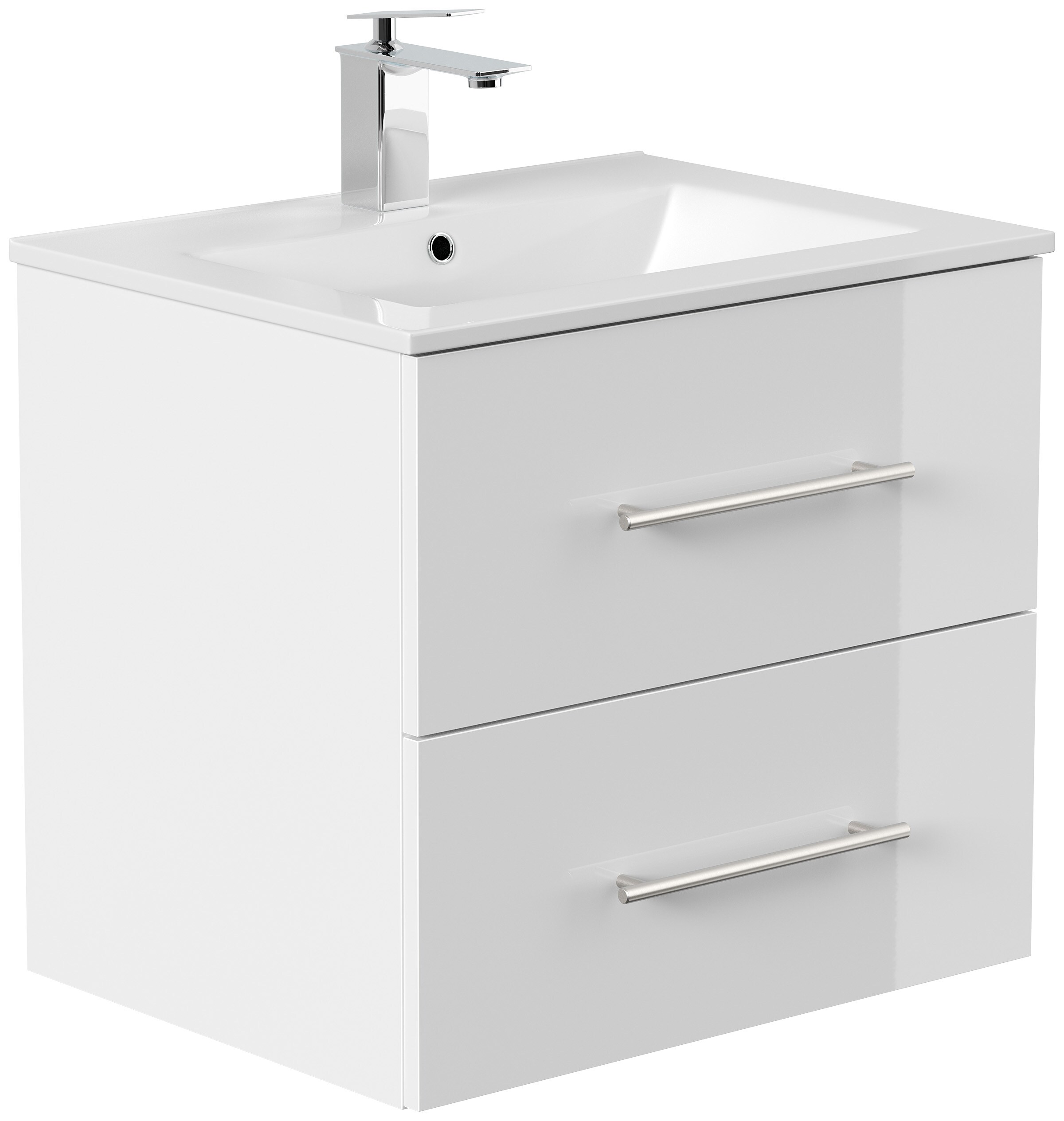 Badm&ouml;bel Homeline 60 weiss hochglanz - Bild 1