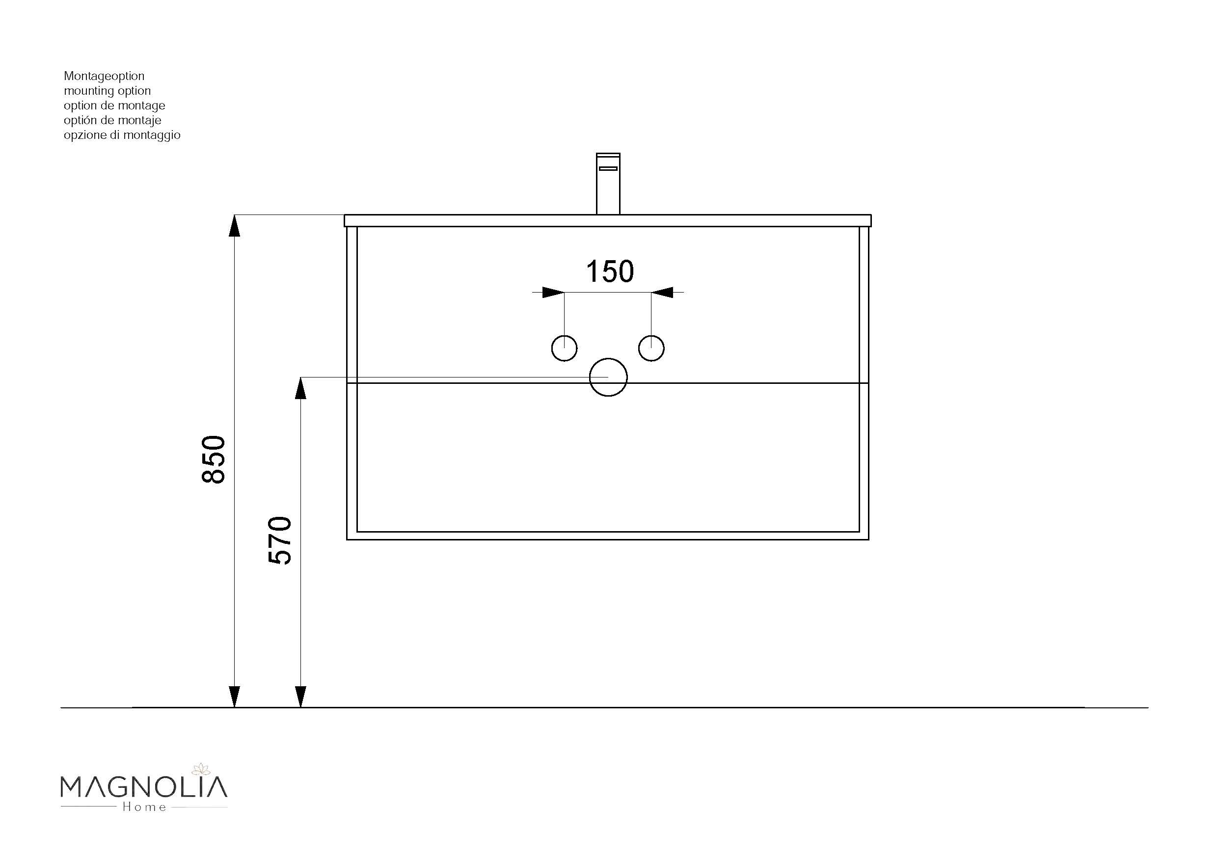 Badm&ouml;bel Homeline 90 weiss hochglanz - Bild 1