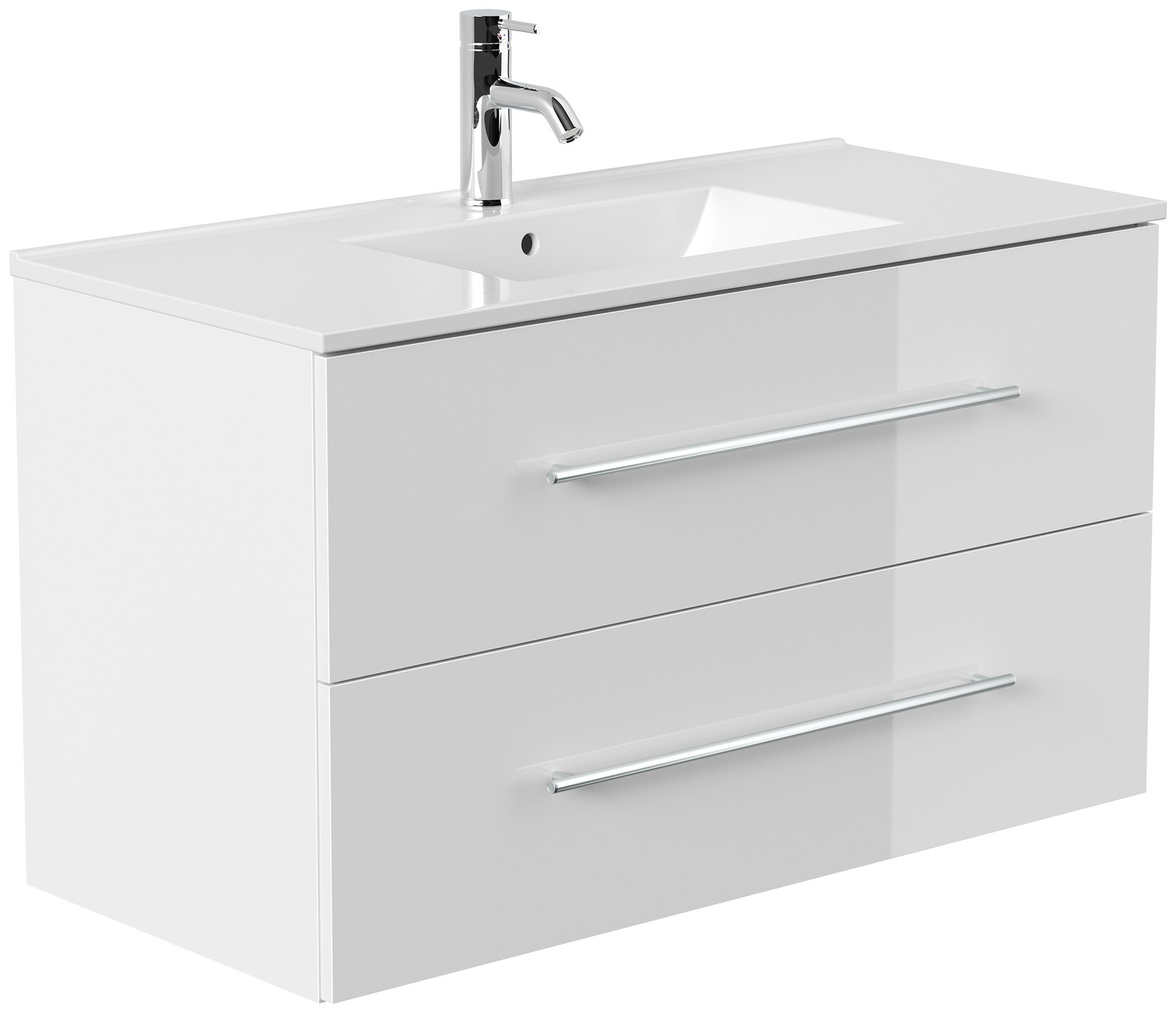 Badmöbel Homeline 100 weiss hochglanz | 04251982674727