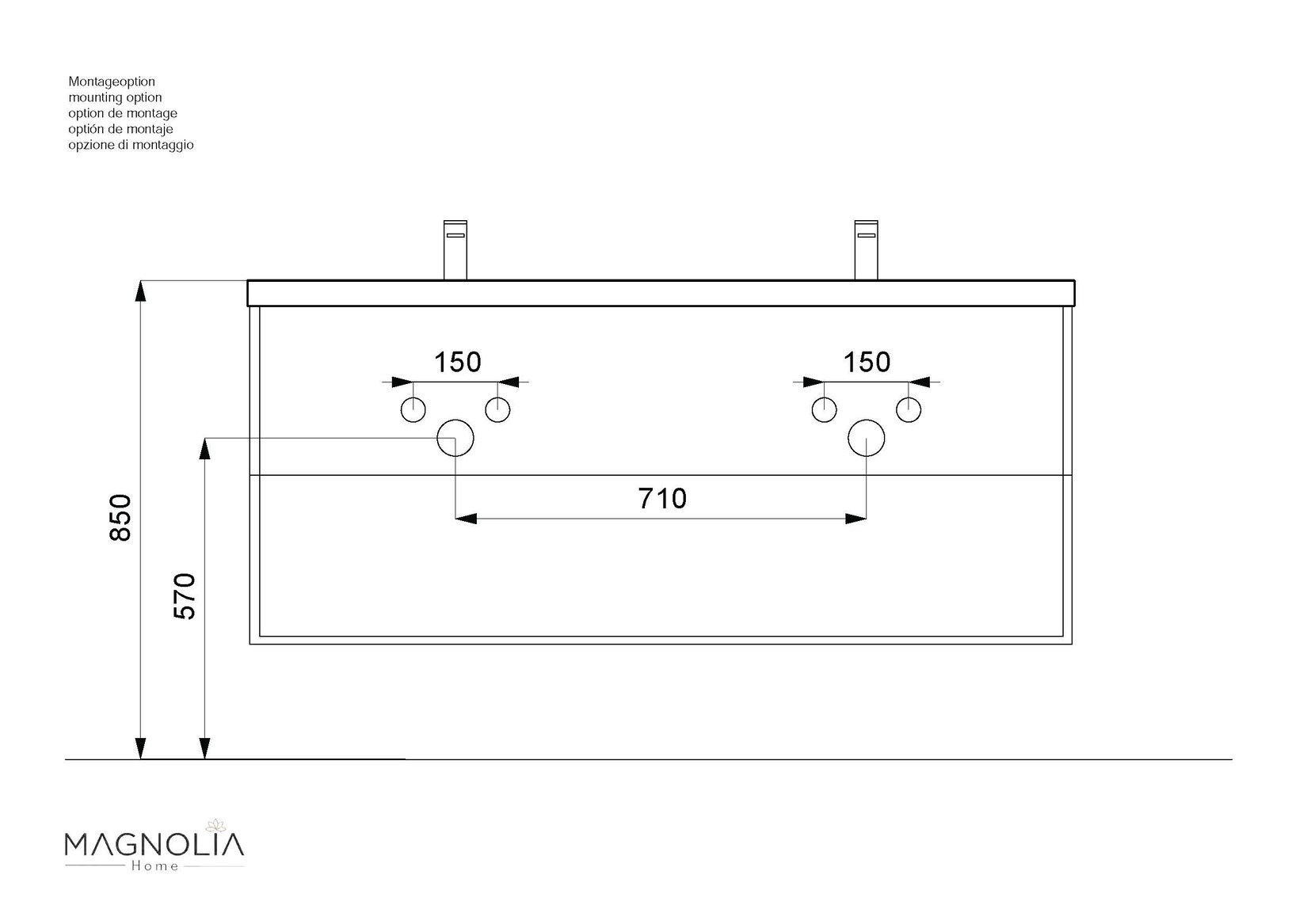 Badmöbel Aurelion XL weiss hochglanz | 04251982679227