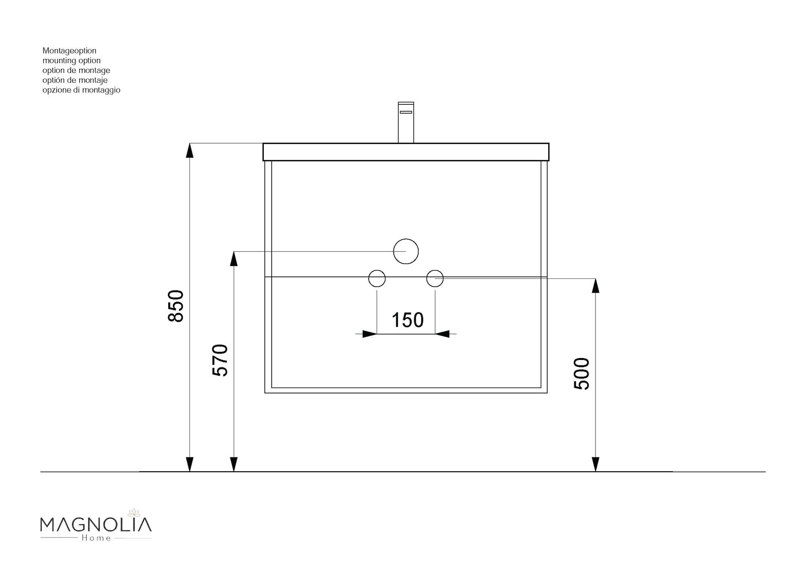 Badmöbel Portus 500 SlimLine weiss hochglanz | 04251982679074