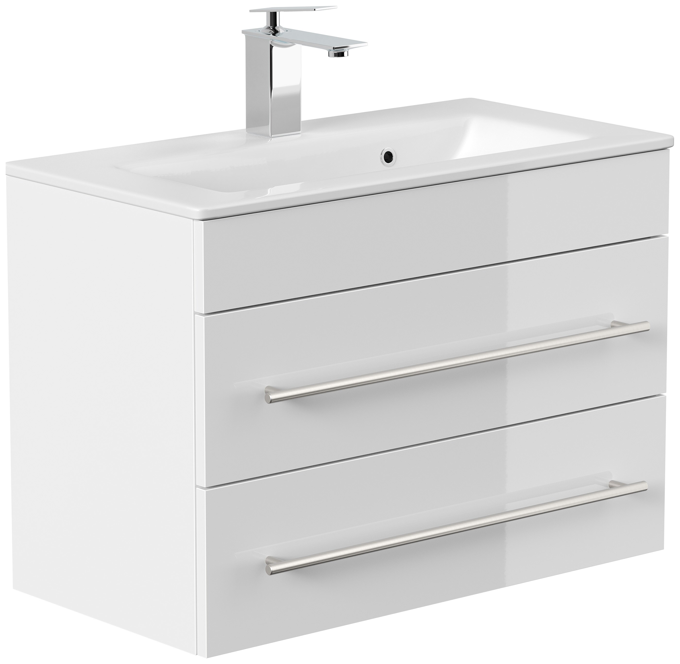 Badm&ouml;bel Portus 700 SlimLine weiss hochglanz - Bild 1