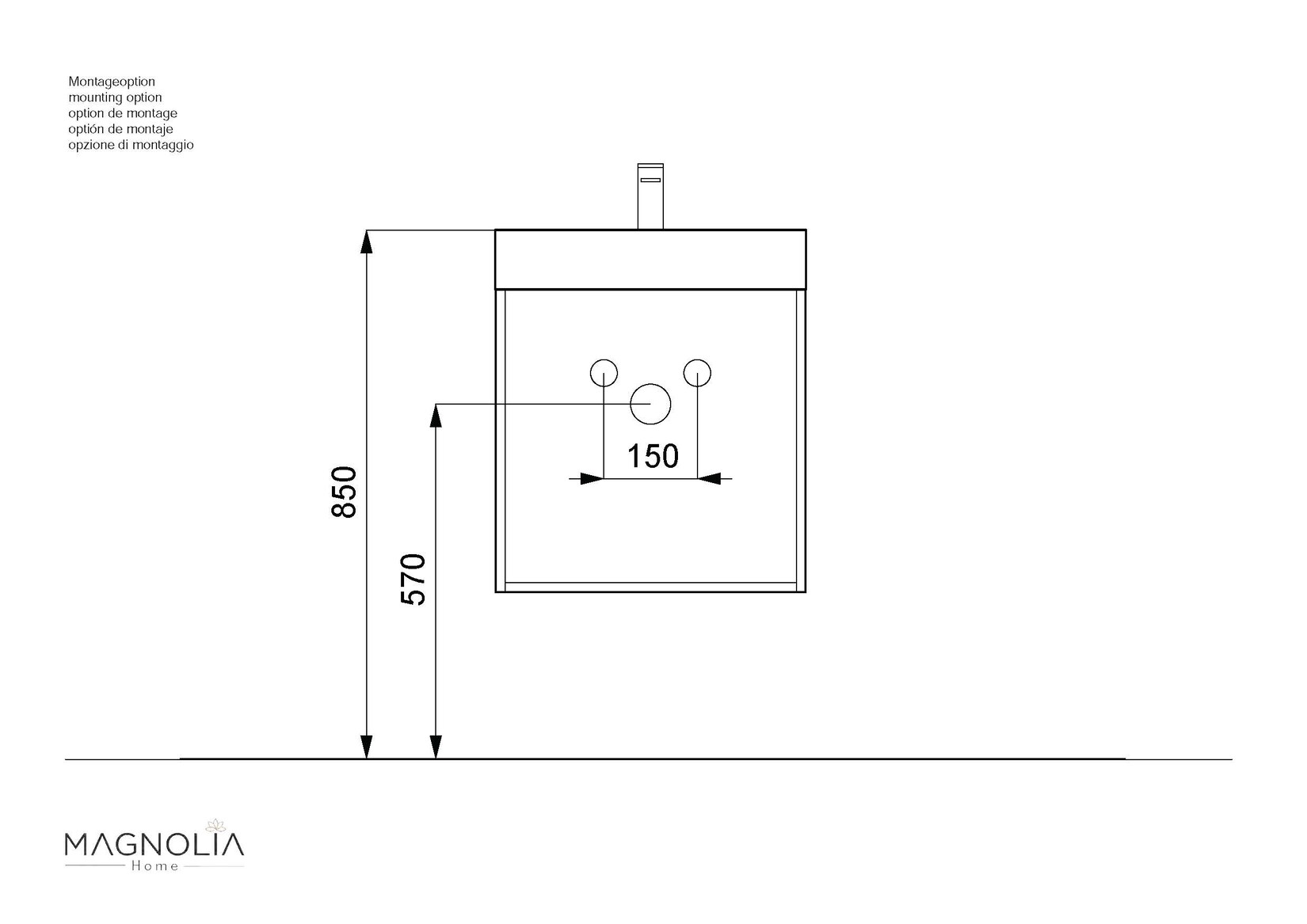 Gäste WC Badmöbel Cubi Slimline 50cm SoftClose weiß hochglanz | 04251982674079