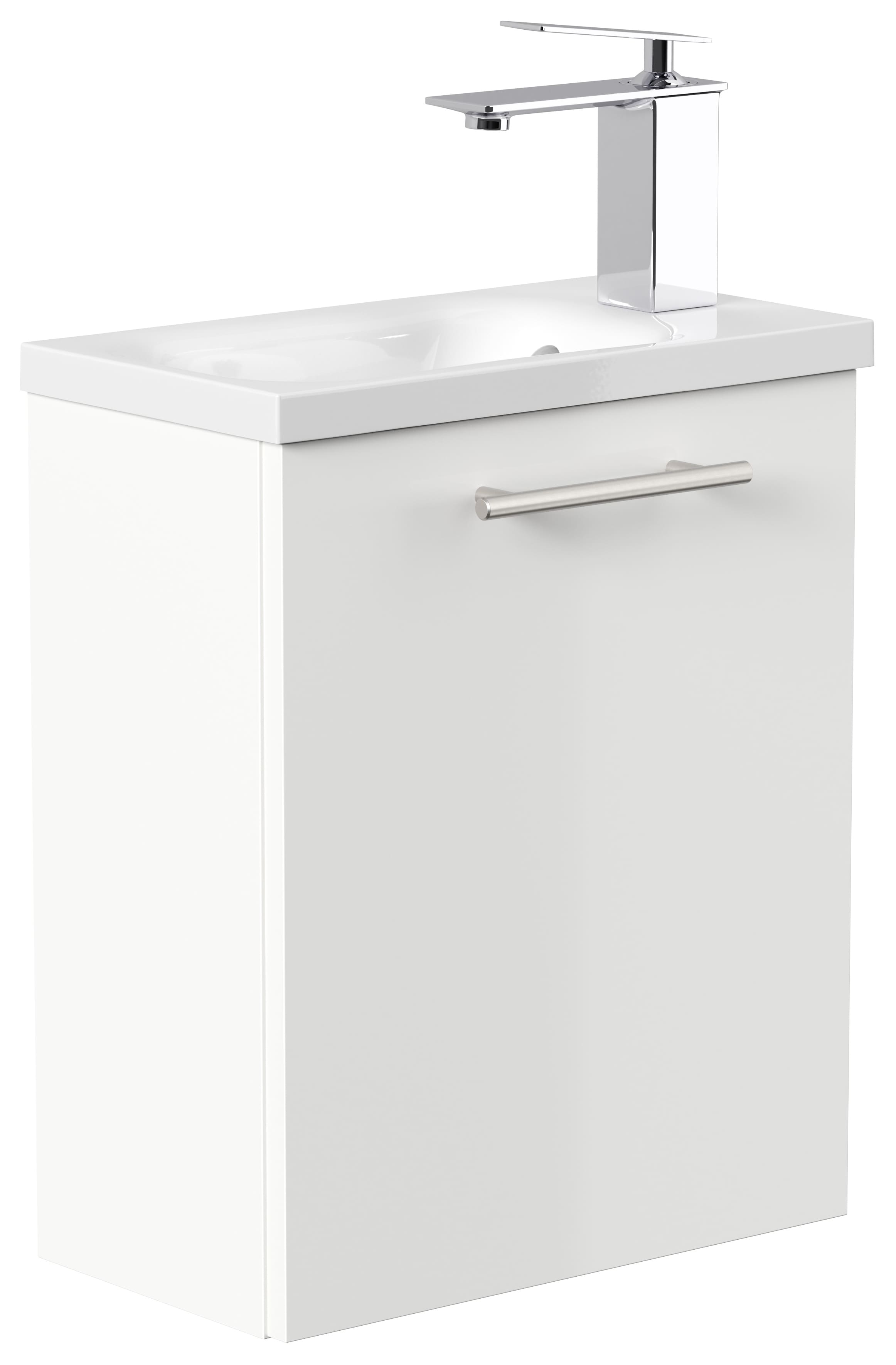 G&auml;ste WC Badm&ouml;bel Pieni Slimline 40cm SoftClose wei&szlig; hochglanz - Bild 1